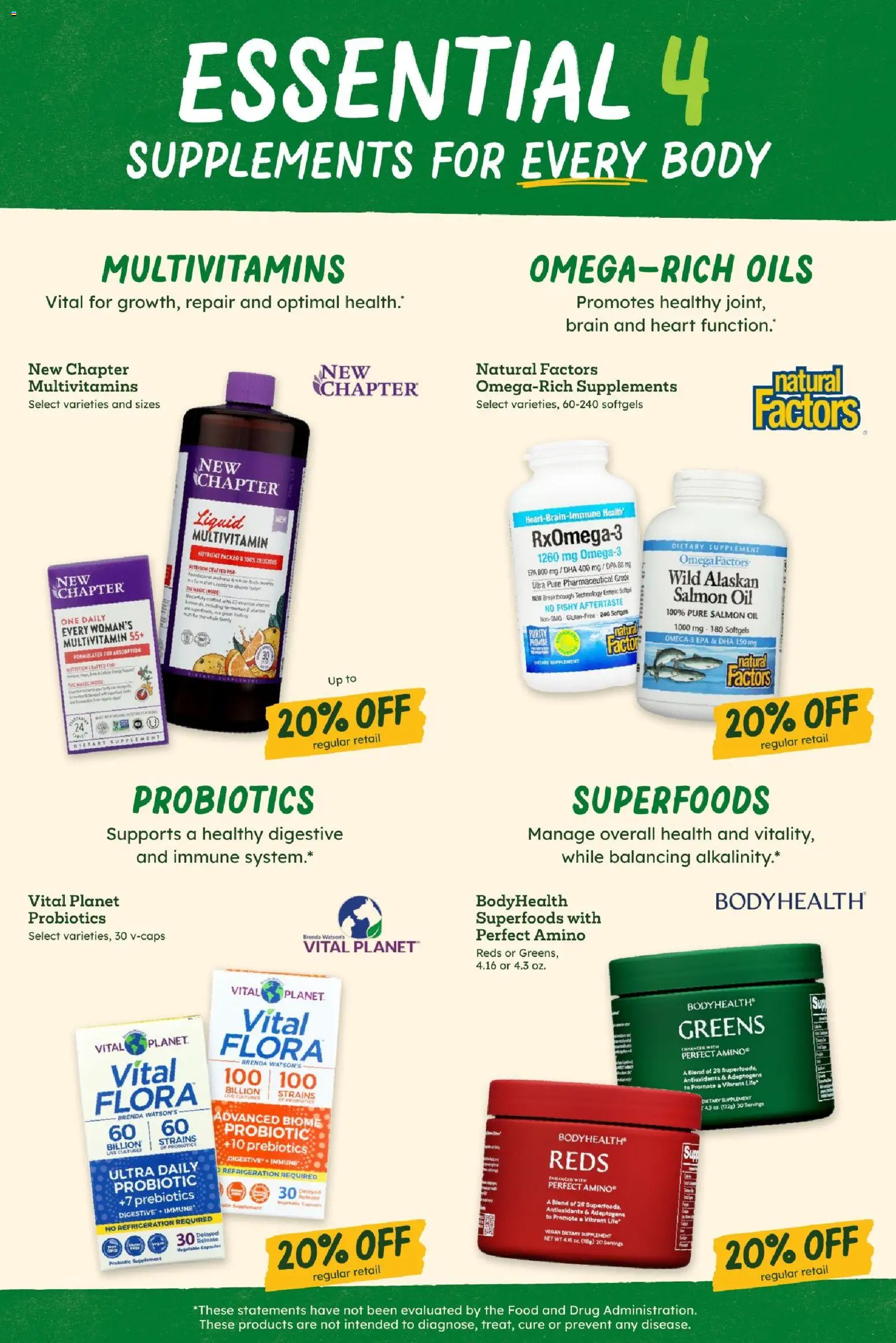 Sprouts Monthly Ad - valid from 29.04.2026 | Page: 35 | Products: Multivitamin, Probiotics, Oil, Greens
