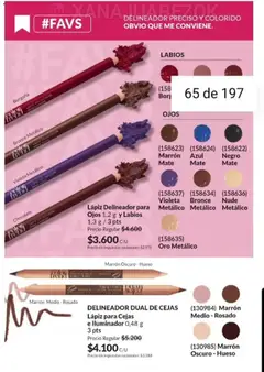 Vista previa Catálogo AVON Campaña 15/2025 válido desde el 23.10.2025 | Página: 58 | Productos: Mate, Iluminador, Delineador, Chocolate