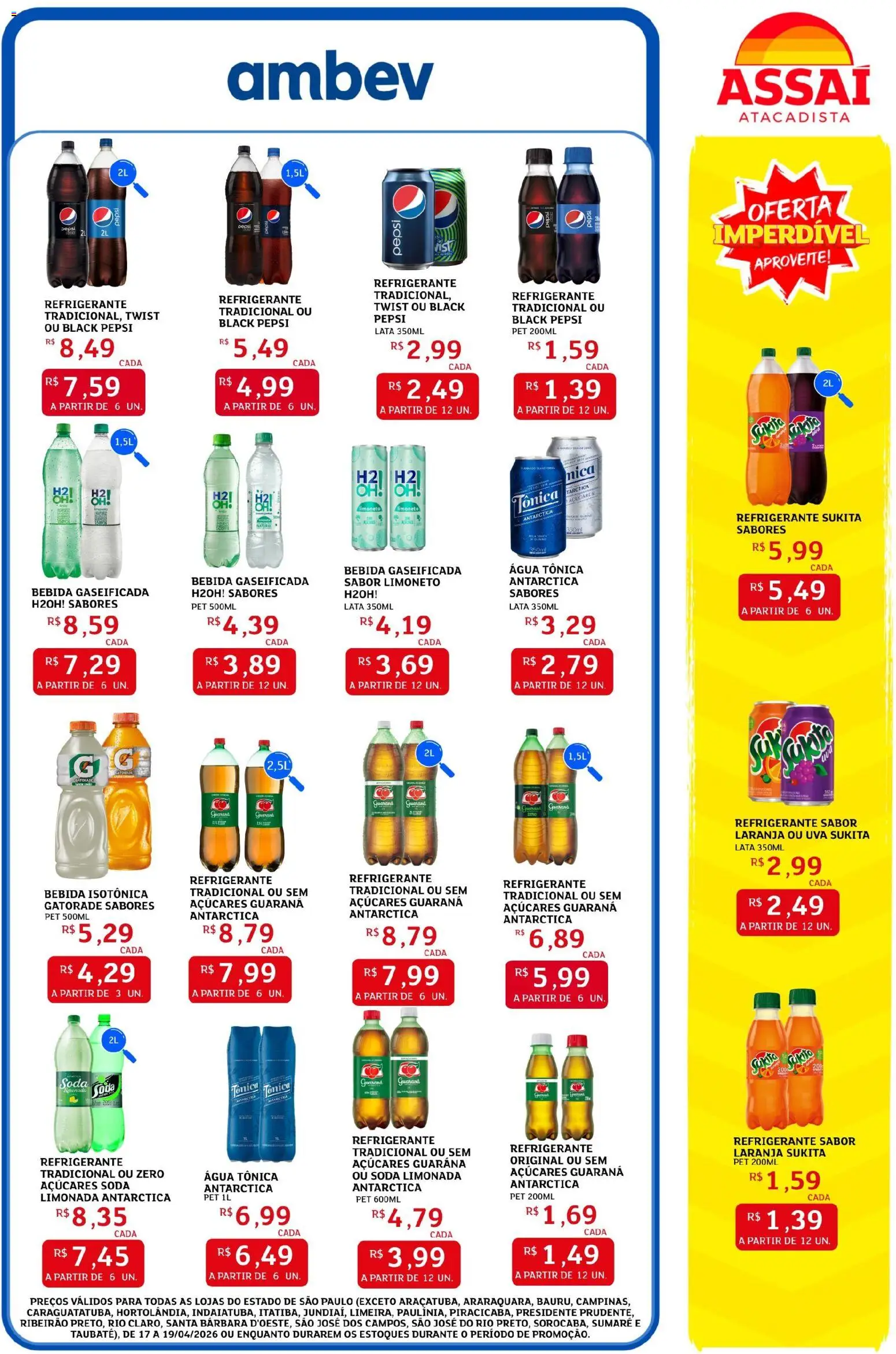 Assaí Atacadista Folheto - válido de 17.04.2026 | Página: 3 | Produtos: Guaraná, Bebida, Soda, Refrigerante