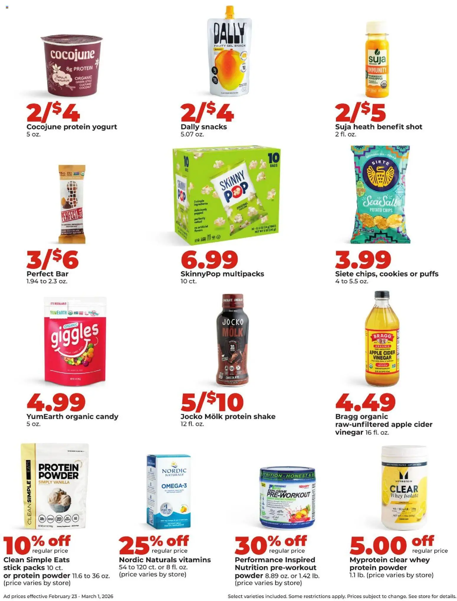 HyVee Weekly Ad - valid from 23.02.2026 | Page: 33 | Products: Vinegar, Butter, Chocolate, Pineapple