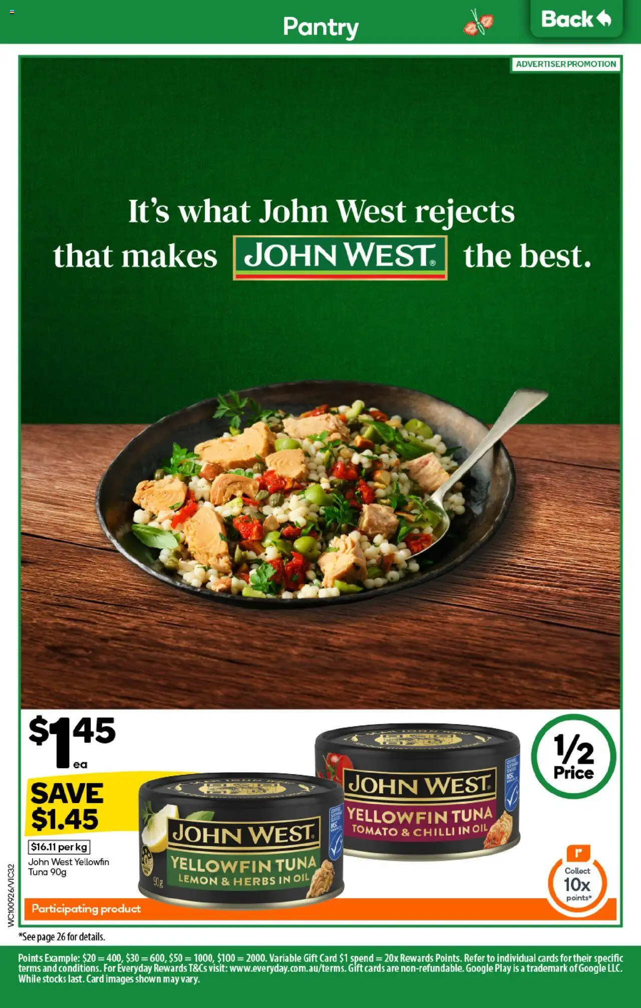 Woolworths catalogue - valid from 10.09.2025 | Page: 30 | Products: Oil, Lemon, Tuna, Chilli