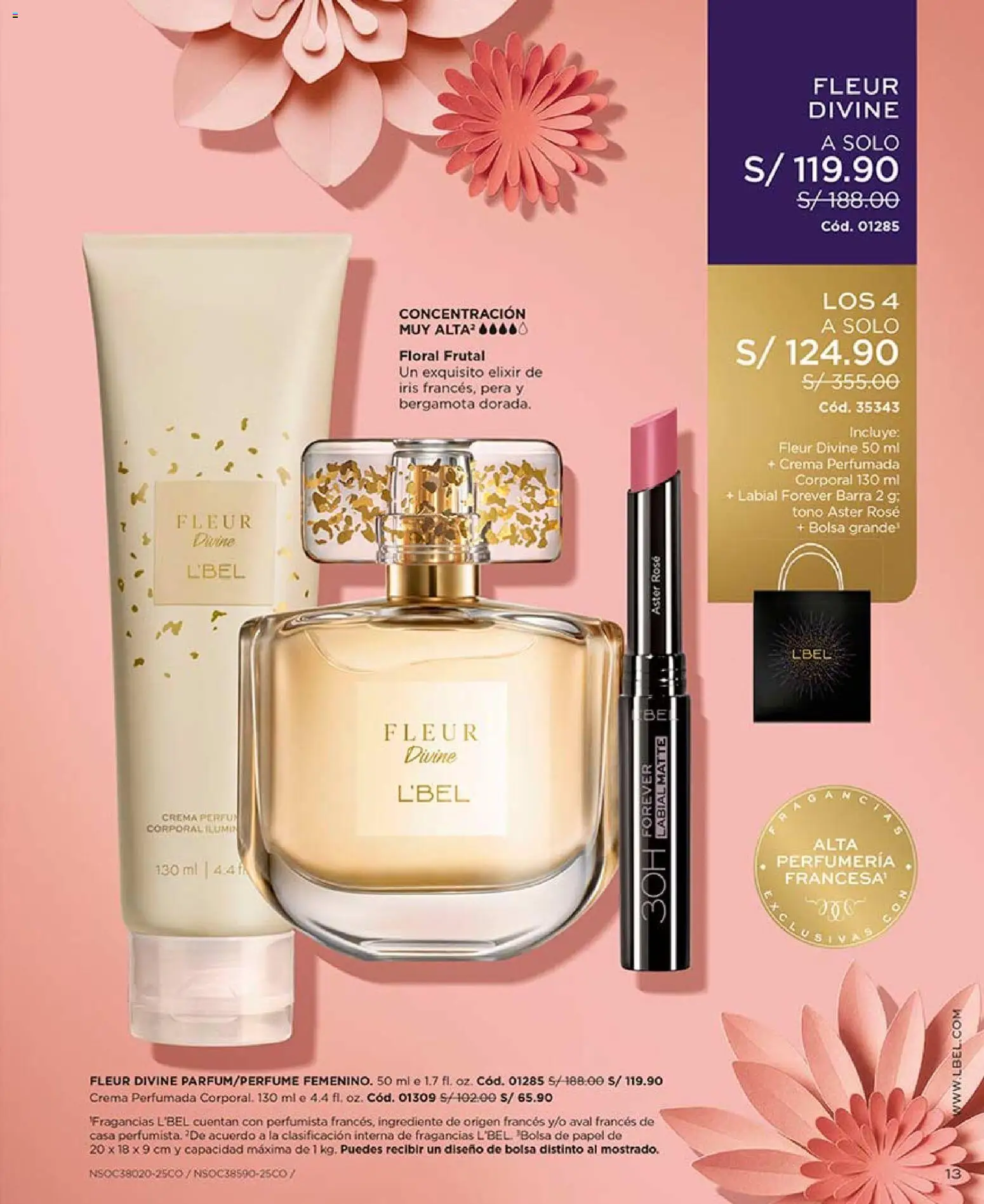 Catálogo L'Bel válido desde 04.04.2026 | Página: 13 | Productos: Crema, Bolsa