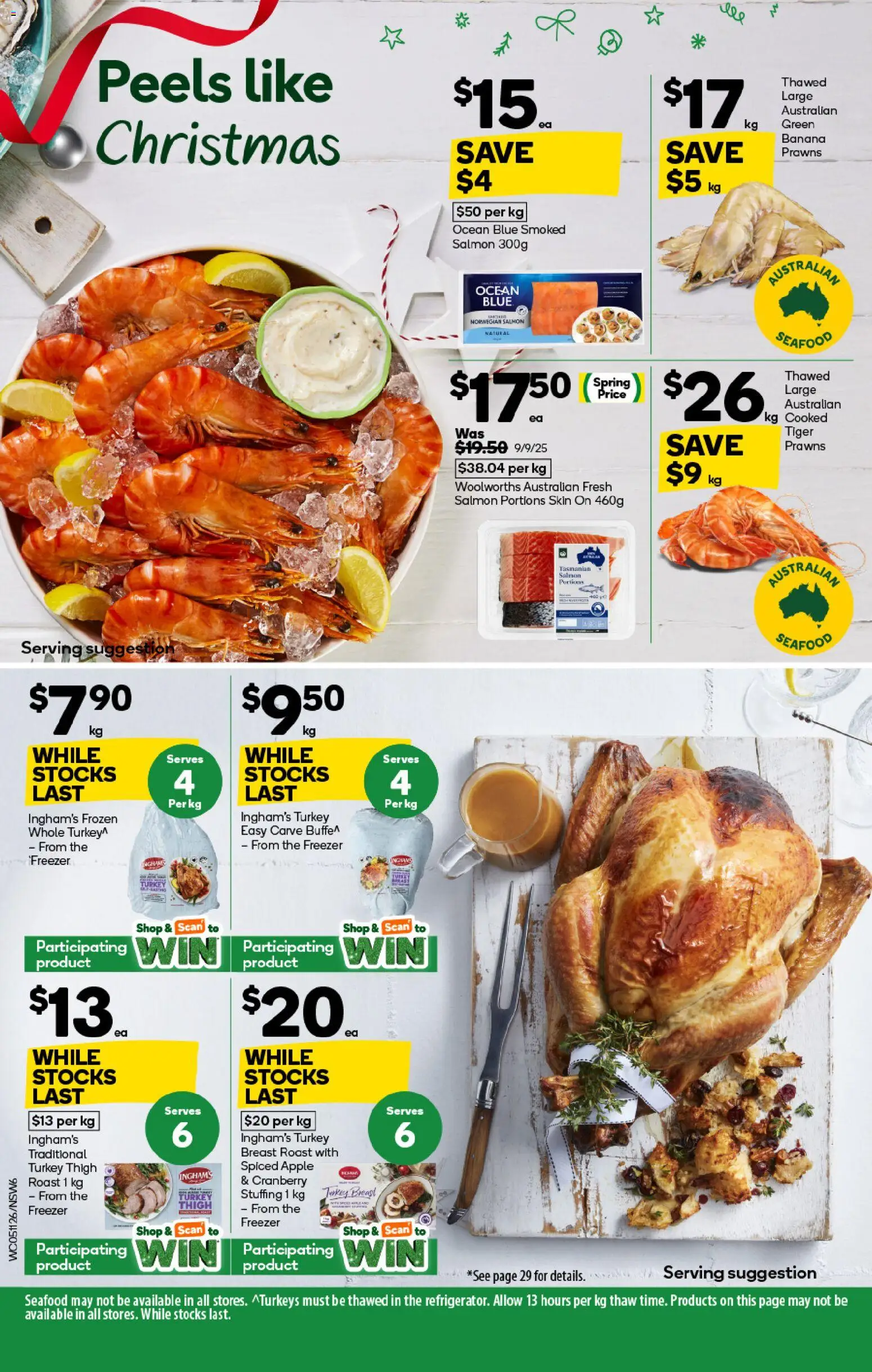 Woolworths catalogue - valid from 05.11.2025 | Page: 6 | Products: Salmon, Seafood, Turkey, Freezer