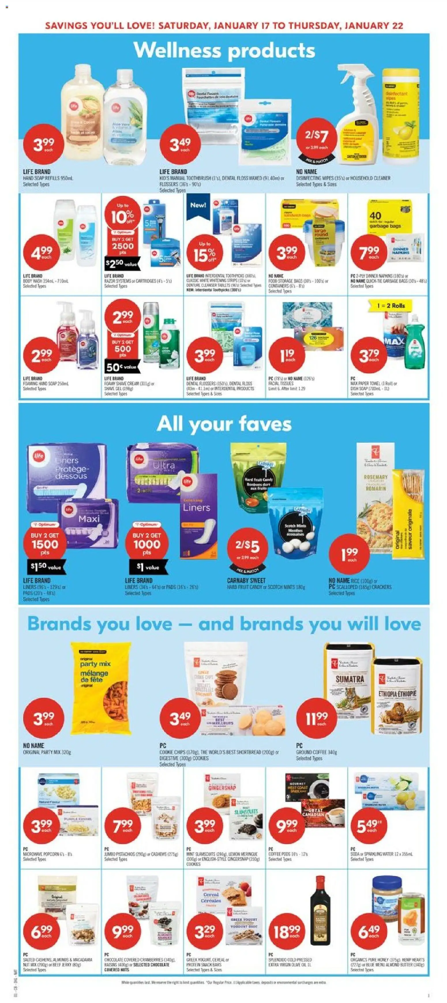 Shoppers flyer valid from 16.01.2026 | Page: 12 | Products: Beef, Cookies, Coffee, Chocolate