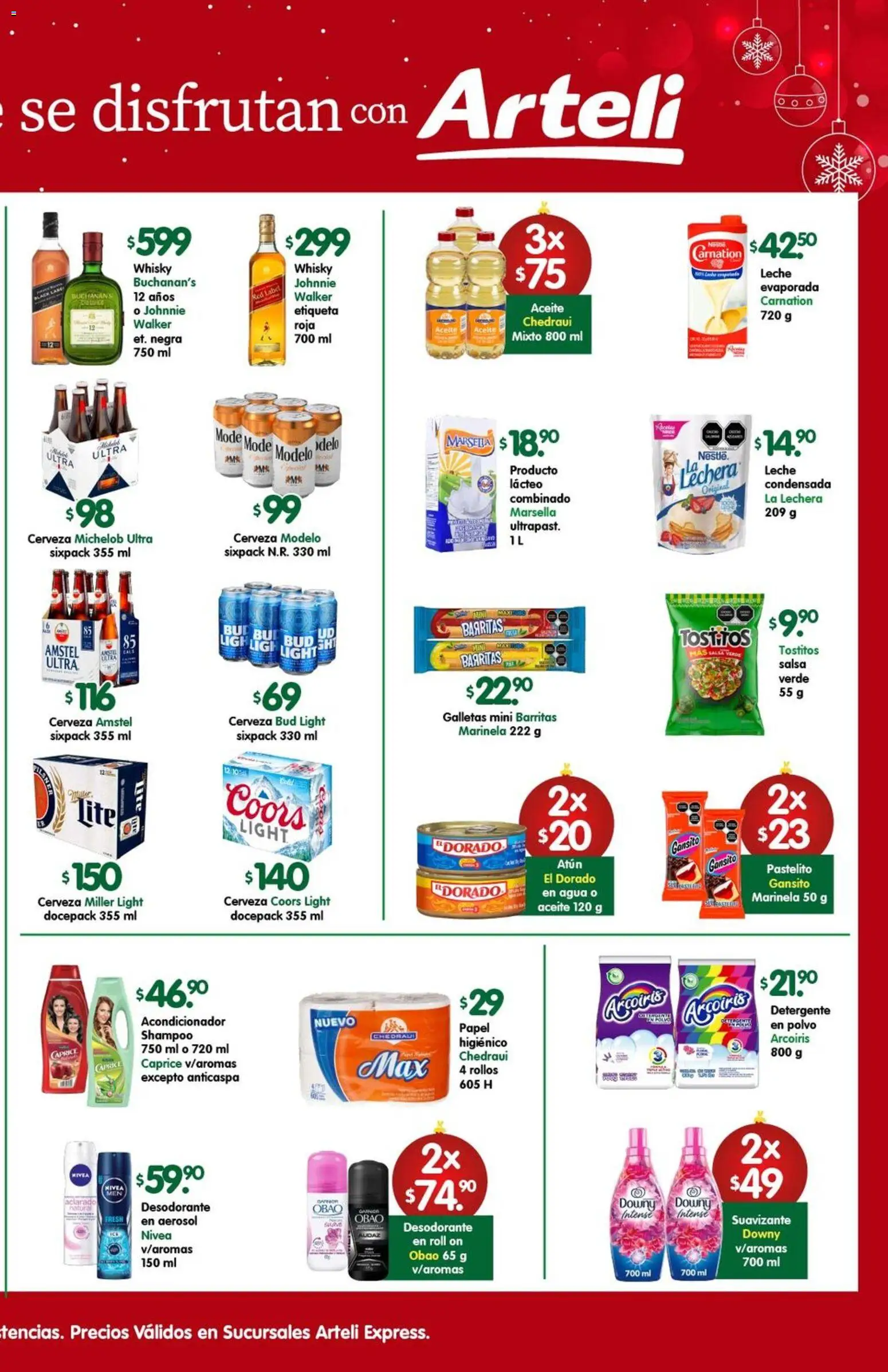 Nuevas ofertas de Arteli válidas en toda la República Mexicana desde el 25.12.2025. ¡Encuentra las mejores ofertas en Arteli folleto Express! | Página: 2 | Productos: Desodorante, Atún, Leche, Acondicionador