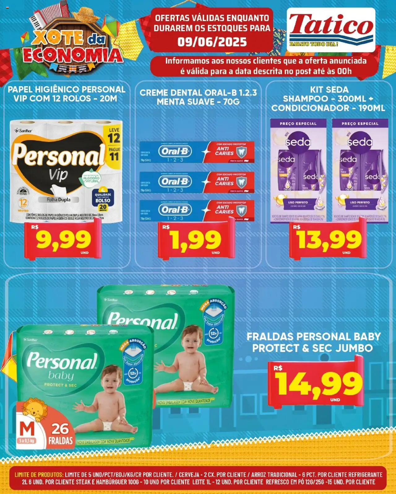 Tatico Folheto - válido de 09.06.2025 | Página: 15 | Produtos: Condicionador, Fraldas, Creme dental, Papel higiênico