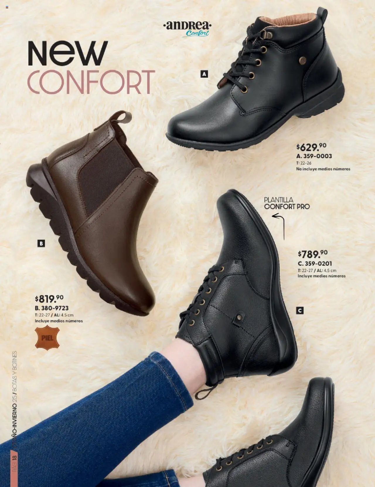 Nuevas ofertas de Andrea válidas en toda la República Mexicana desde el 24.08.2025. ¡Encuentra las mejores ofertas en Andrea - CCatálogo Calzado Confort Otoño! | Página: 18 | Productos: Botas, Botines