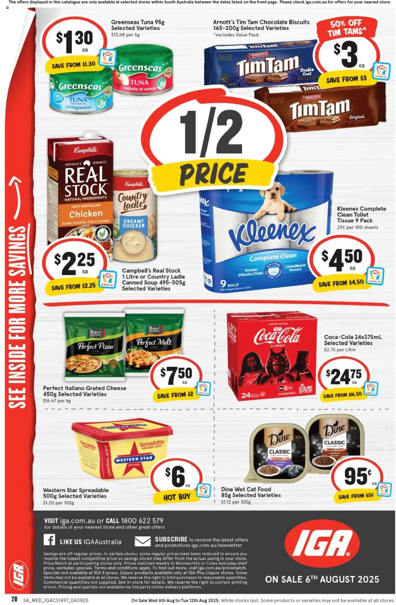 IGA catalogue - valid from 06.08.2025 | Page: 16 | Products: Chocolate, Pizza, Coat, Soup