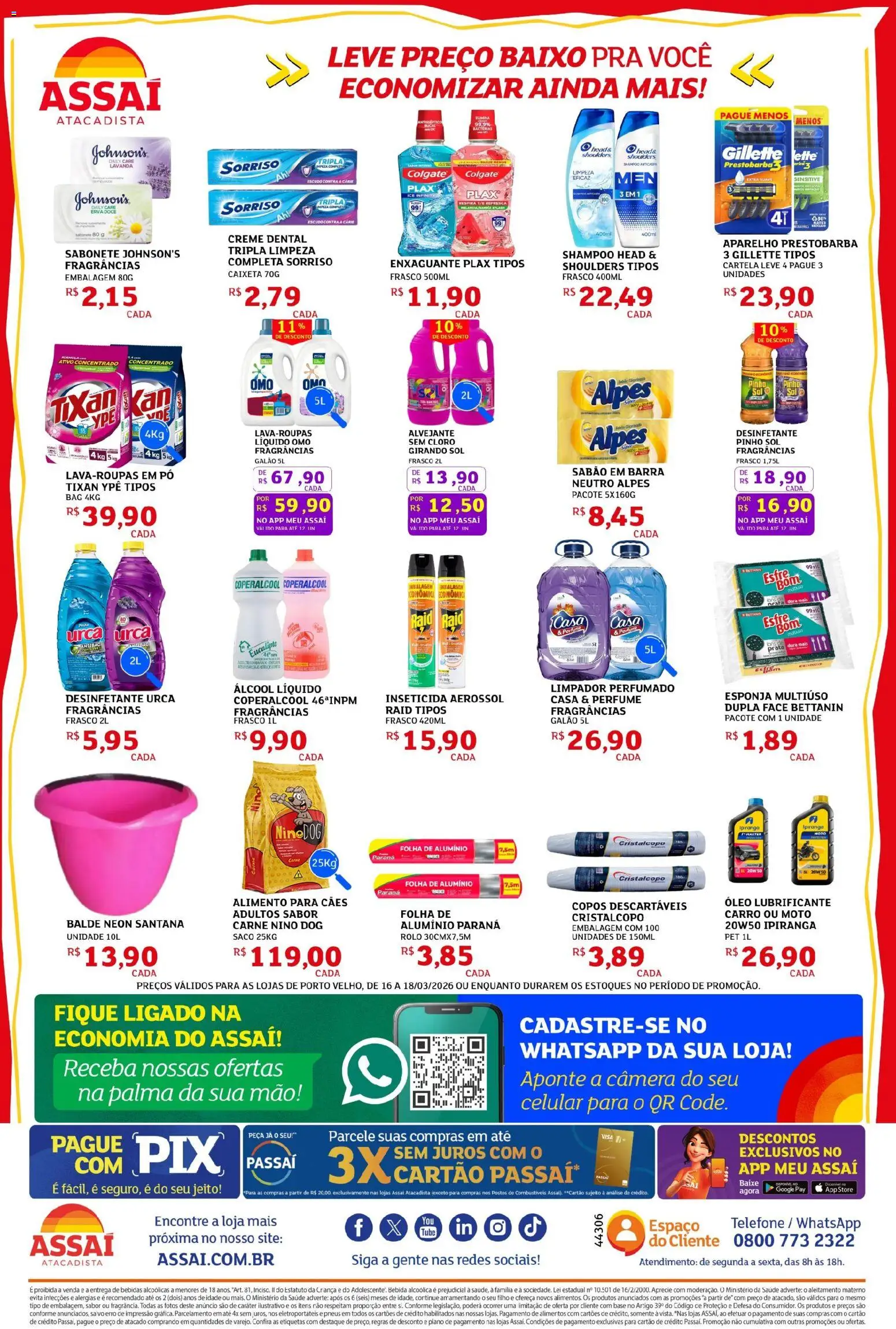 Assaí Atacadista Folheto - válido de 16.03.2026 | Página: 4 | Produtos: Celular, Creme, Sabonete, Balde