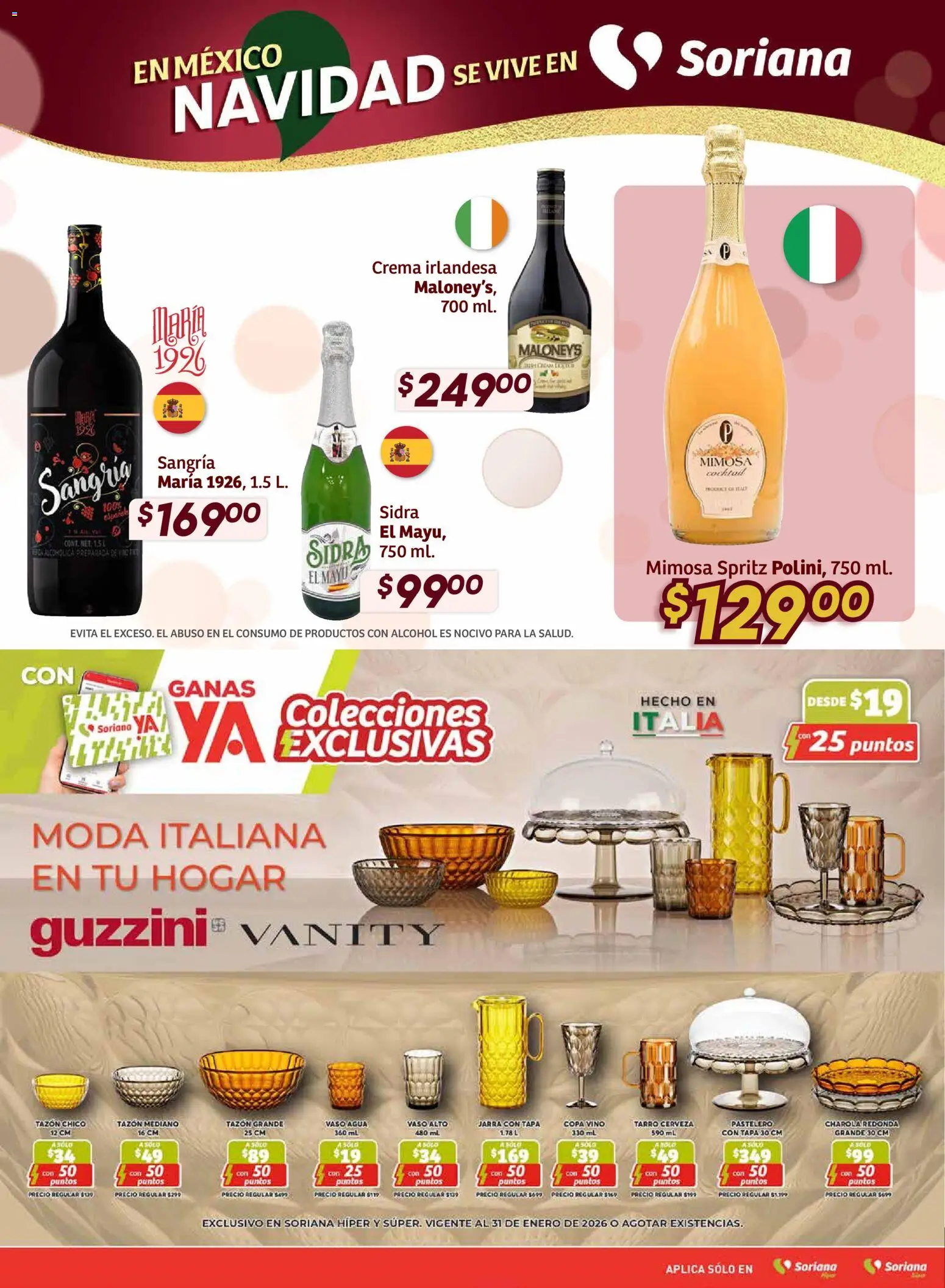 Nuevas ofertas de Soriana válidas en toda la República Mexicana desde el 27.11.2025. ¡Encuentra las mejores ofertas en Soriana - Preciazazaso Súper: Edo Mex, Gro, Hgo, Mor, Pue, Qto, Tlax, Ver! | Página: 47 | Productos: Crema, Agua, Vino, Jarra