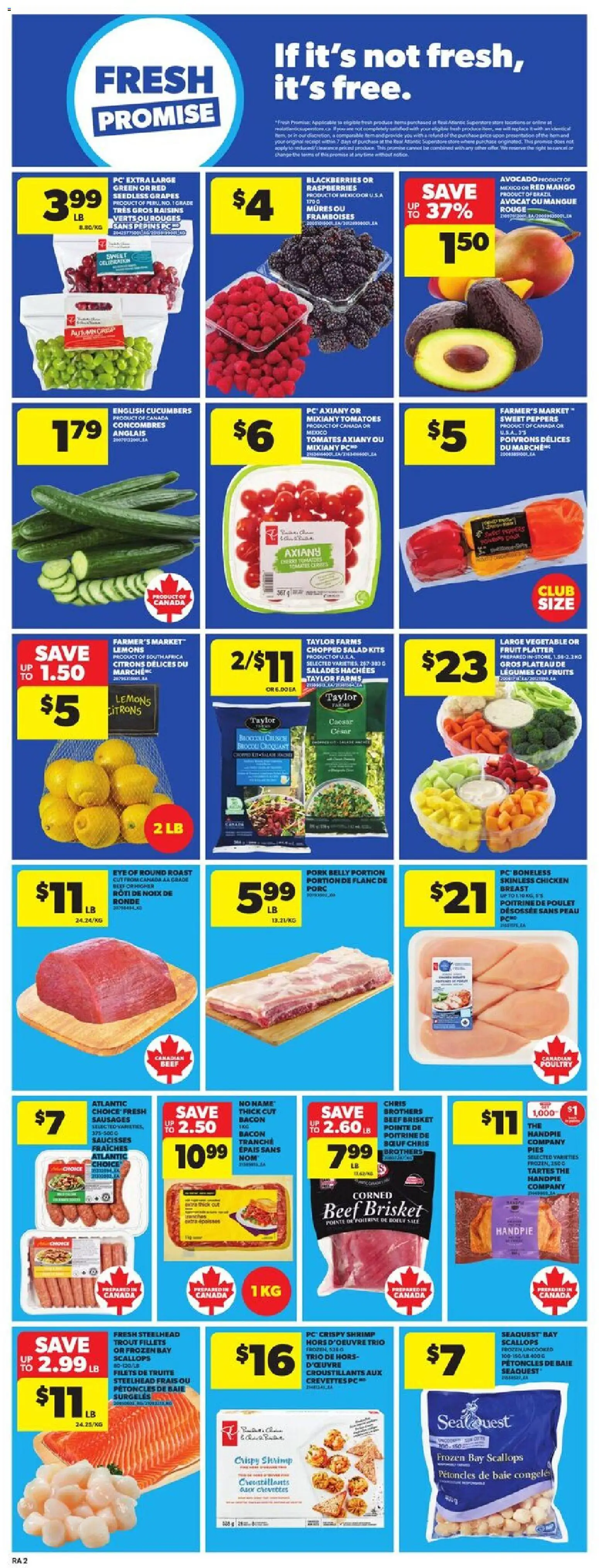 Atlantic Superstore flyer valid from 11.12.2025 | Page: 5 | Products: Cucumbers, PC, Chicken, Pork
