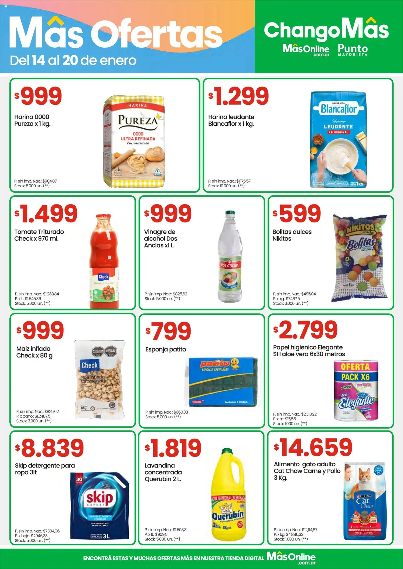 Changomas ofertas │ válido desde el 14.01.2026 | Página: 5 | Productos: Harina, Maiz, Tomate, Ropa