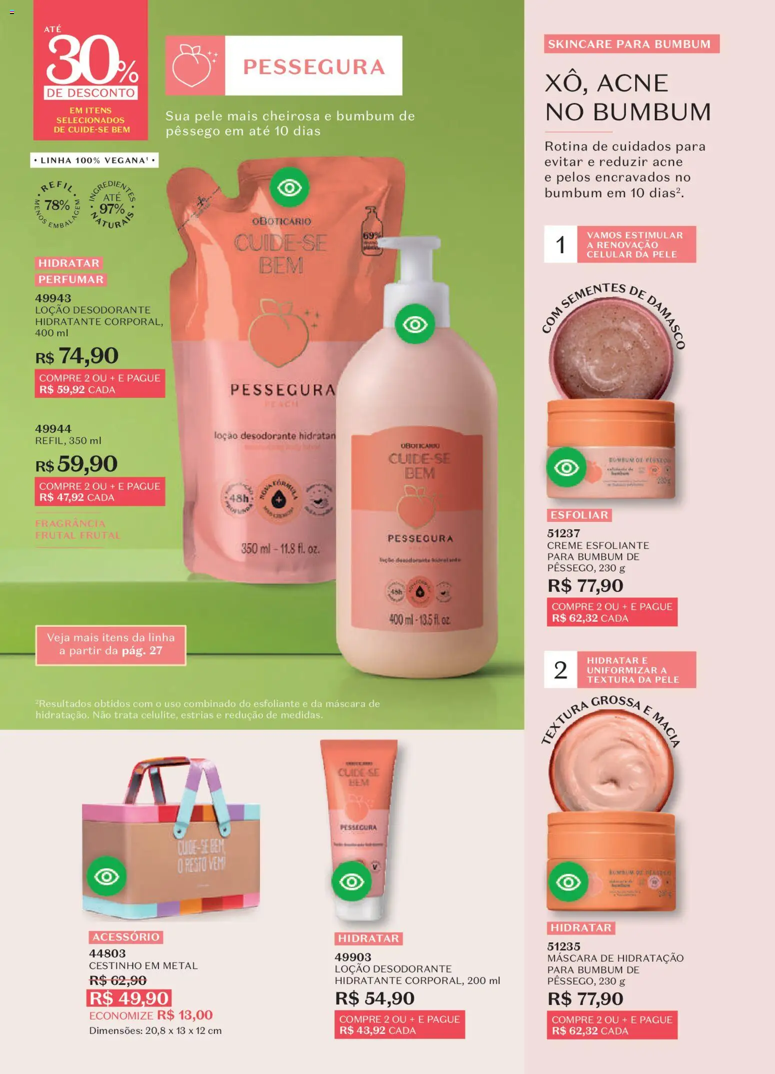 O Boticário Folheto - válido de 23.03.2026 | Página: 40 | Produtos: Damasco, Pêssego, Fragrância, Desodorante