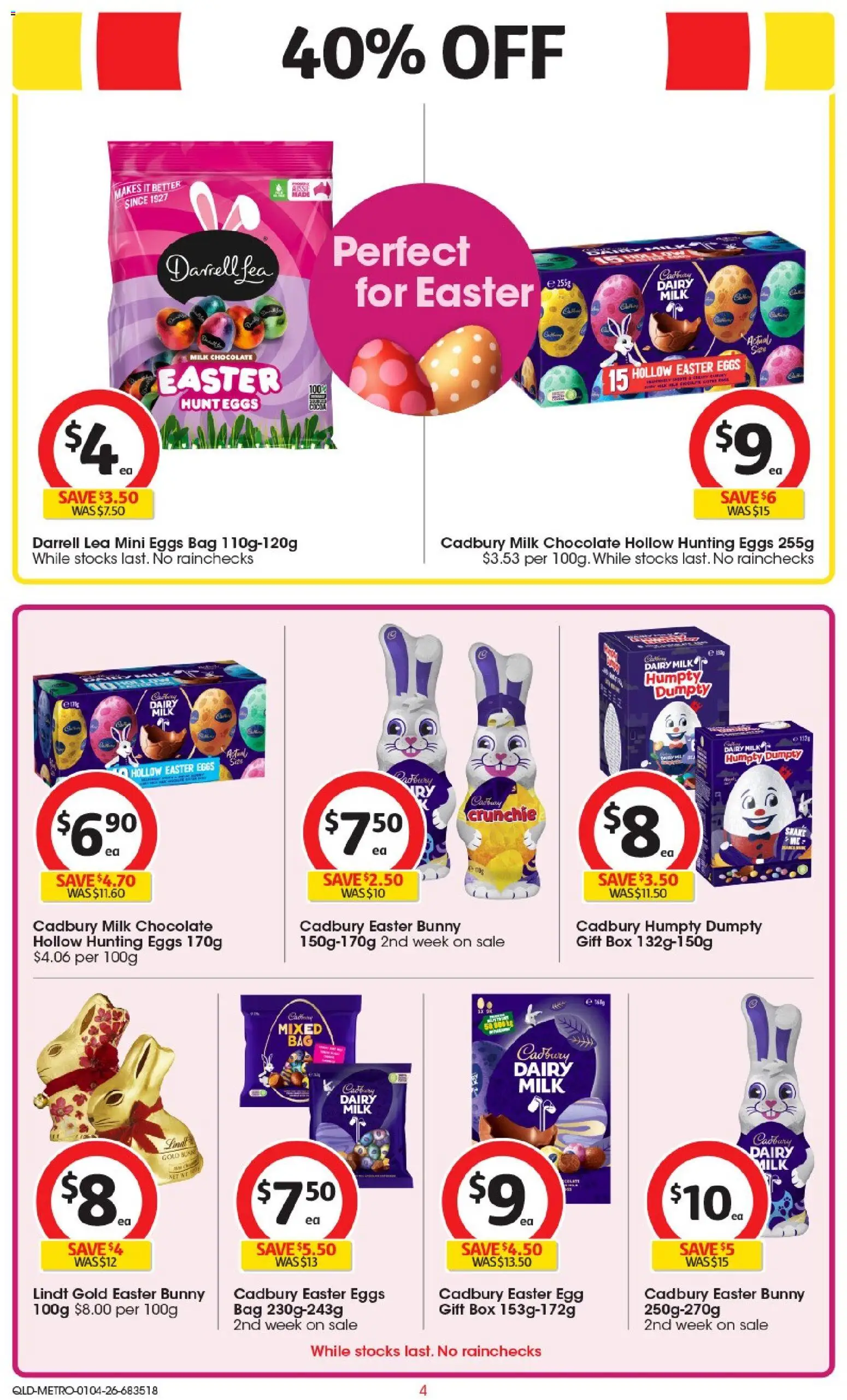 Coles catalogue - valid from 01.04.2026 | Page: 4 | Products: Box, Milk, Chocolate, Bag