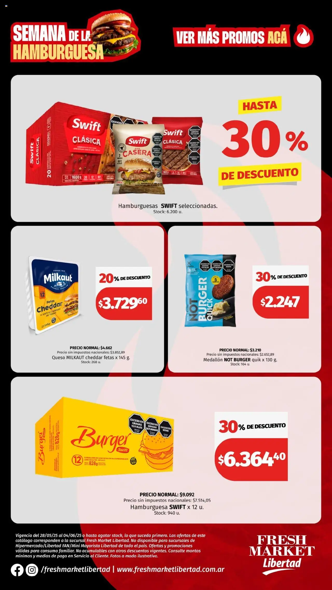 Hipermercado Libertad - Especial semana hamburguesa - DOT │ válido desde el 28.05.2025 | Página: 1 | Productos: Peso, Queso