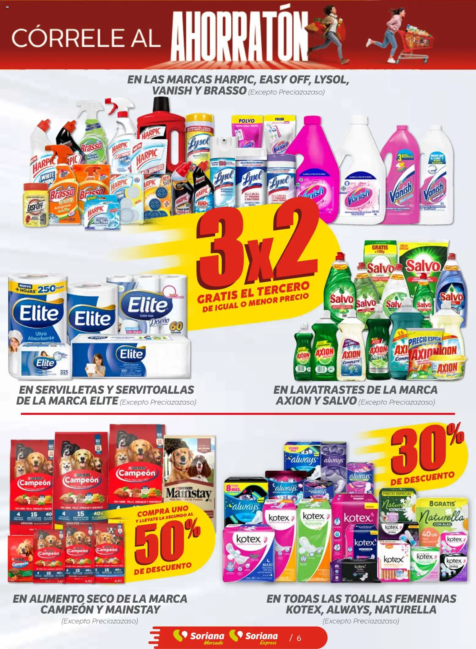 Nuevas ofertas de Soriana válidas en toda la República Mexicana desde el 13.11.2025. ¡Encuentra las mejores ofertas en Soriana - Ahorratón Mercado: Ags, Nay, Jal, Qro, Col, Mich, Gto, Hgo, Tlax, Mor, Pue, Gro, Oax, Edo. de Mex, CDMX, Zac y SLP! | Página: 6 | Productos: Hongos, Cereales, Ropa, Polvo
