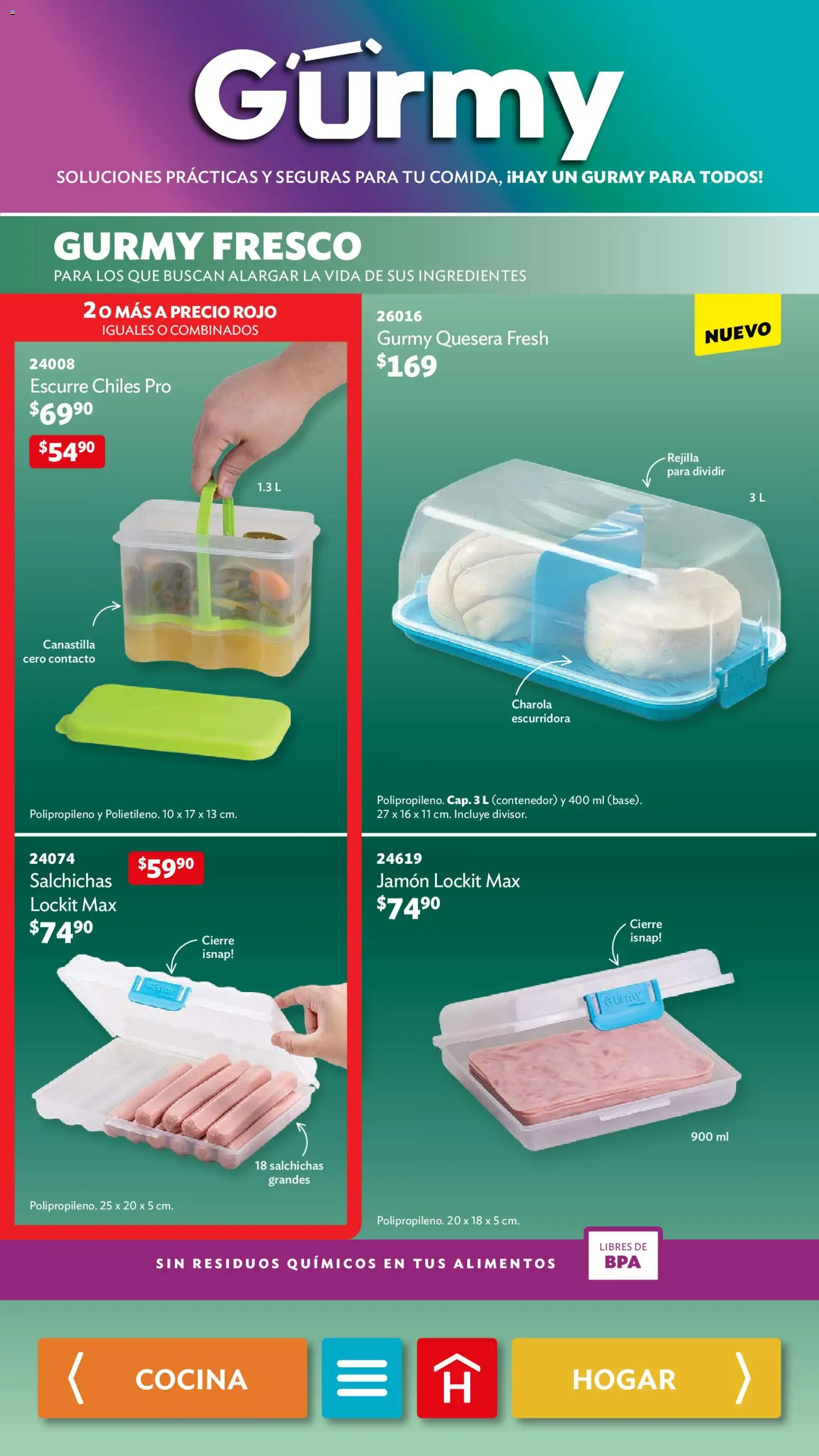 Nuevas ofertas de Betterware válidas en toda la República Mexicana desde el 02.03.2026. ¡Encuentra las mejores ofertas en Betterware campaña 3 2026! | Página: 37 | Productos: Jamón, Cocina, Contenedor, Rejilla