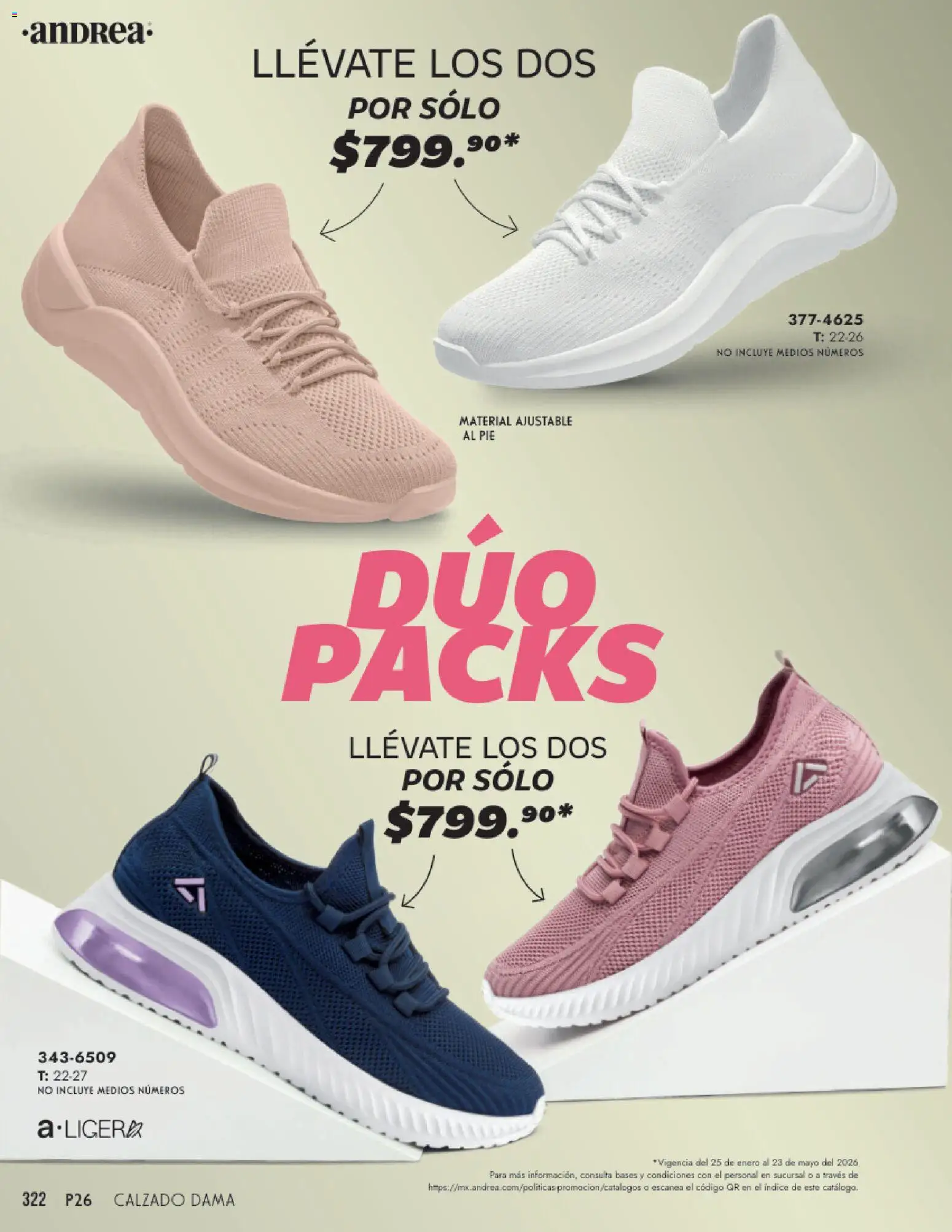 Nuevas ofertas de Andrea válidas en toda la República Mexicana desde el 25.01.2026. ¡Encuentra las mejores ofertas en Andrea catálogo Calzado Dama! | Página: 322