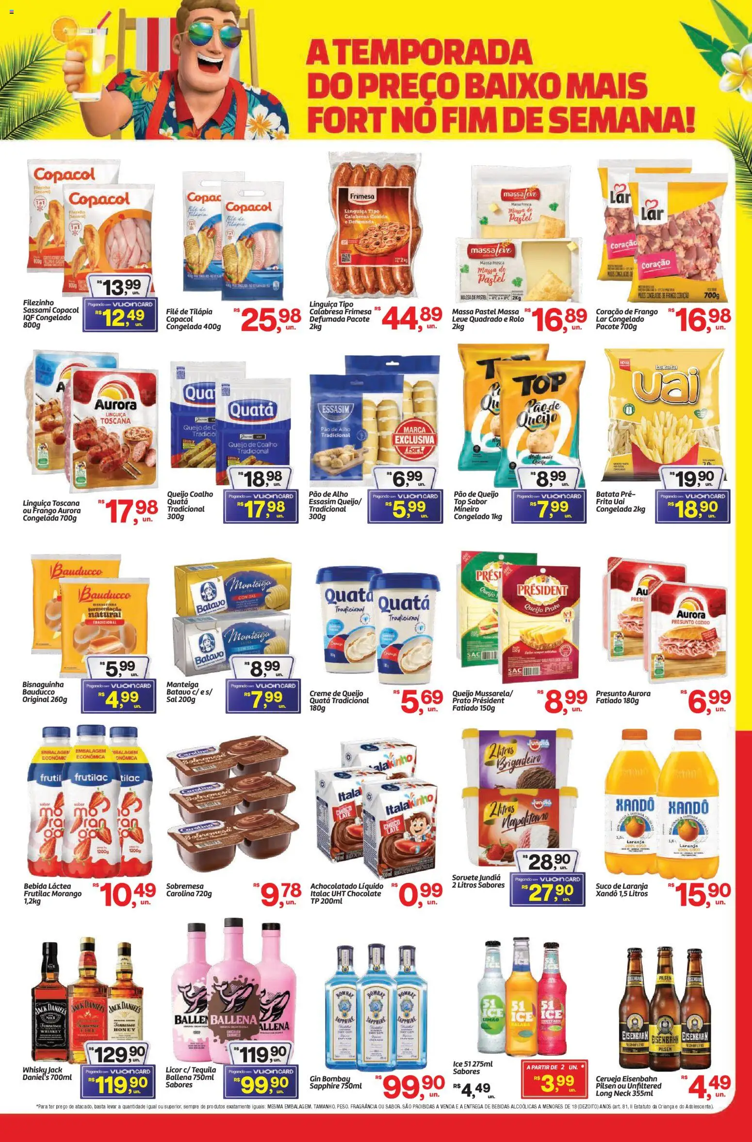 Fort Atacadista Folheto - válido de 16.01.2026 | Página: 3 | Produtos: Pão, Sorvete, Bebida, Frango