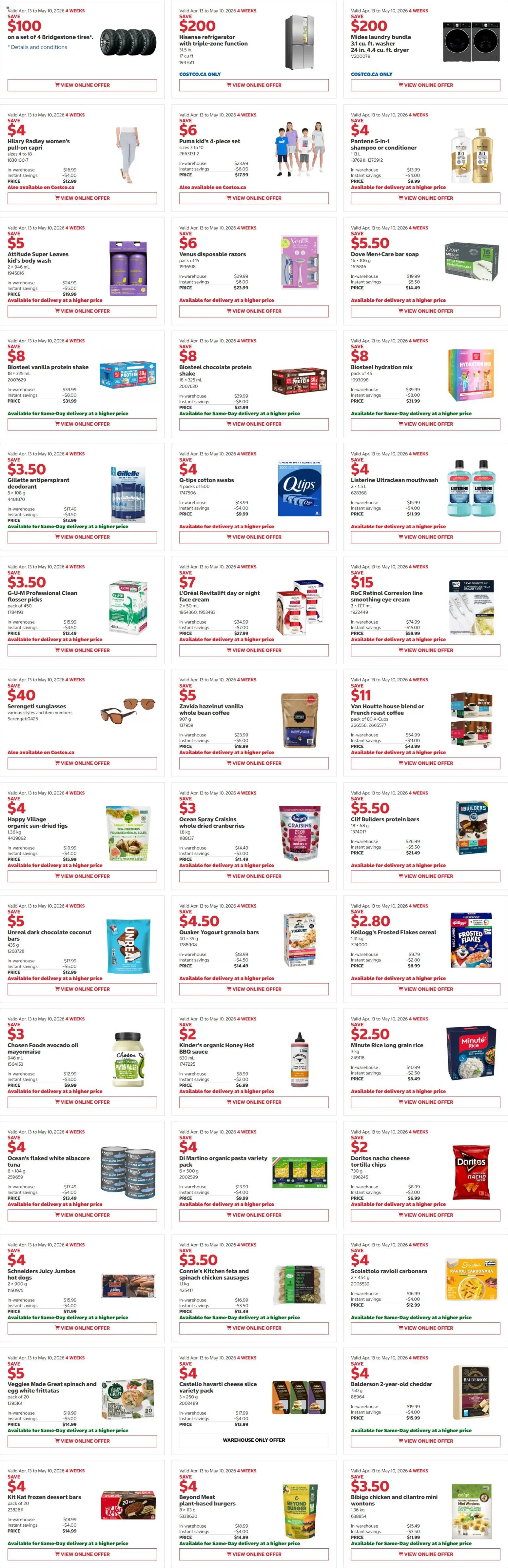 Costco flyer valid from 13.04.2026 | Page: 2 | Products: Flakes, Shampoo, Soap, Coffee