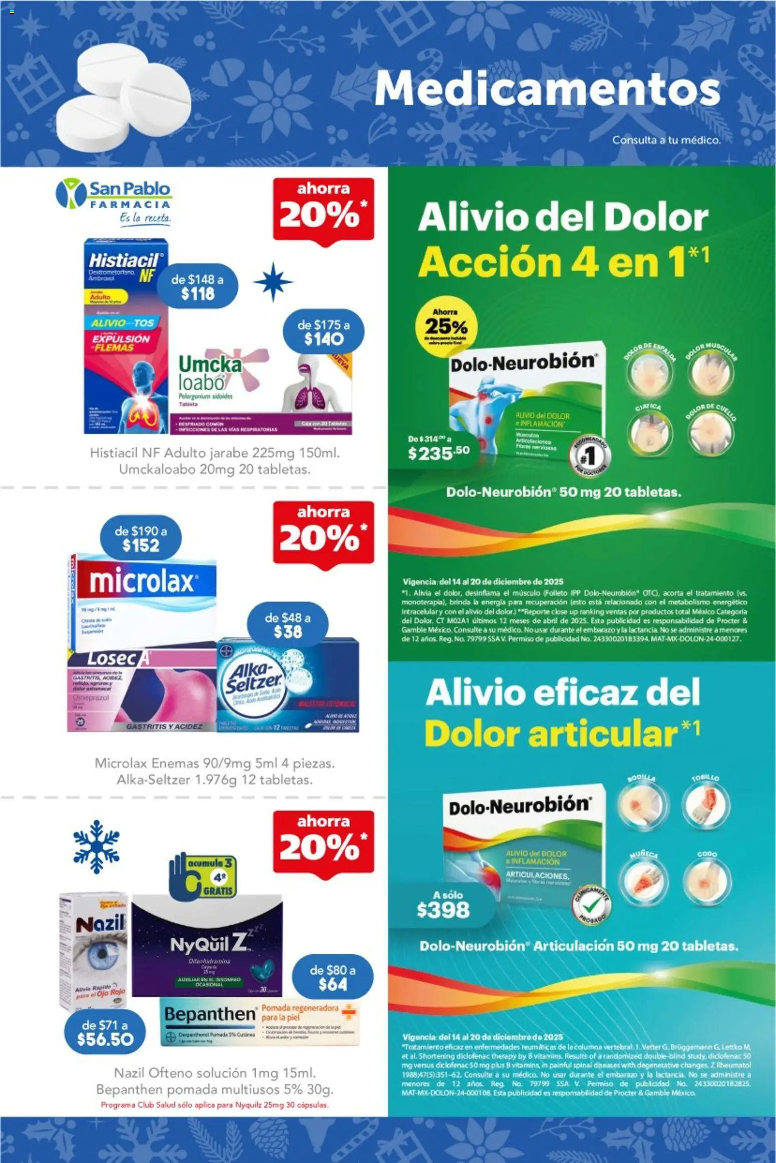 Nuevas ofertas de Farmacia San Pablo válidas en toda la República Mexicana desde el 14.12.2025. ¡Encuentra las mejores ofertas en Farmacia San Pablo catálogo! | Página: 3
