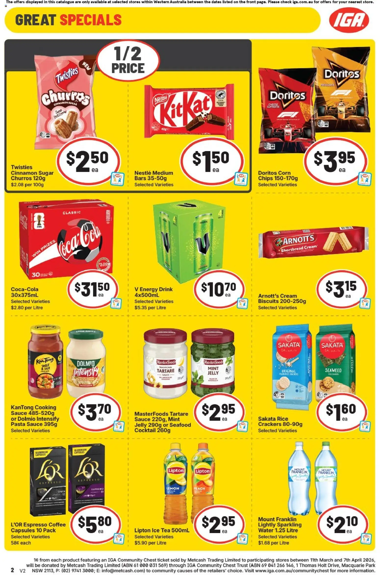 IGA catalogue - valid from 11.03.2026 | Page: 2 | Products: Coffee, Rice, Tea, Lemon