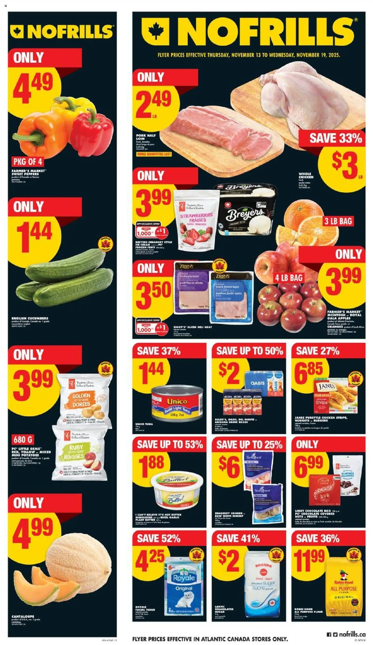 No Frills flyer valid from 13.11.2025 | Page: 1 | Products: Nuts, Turkey, Bag, Box