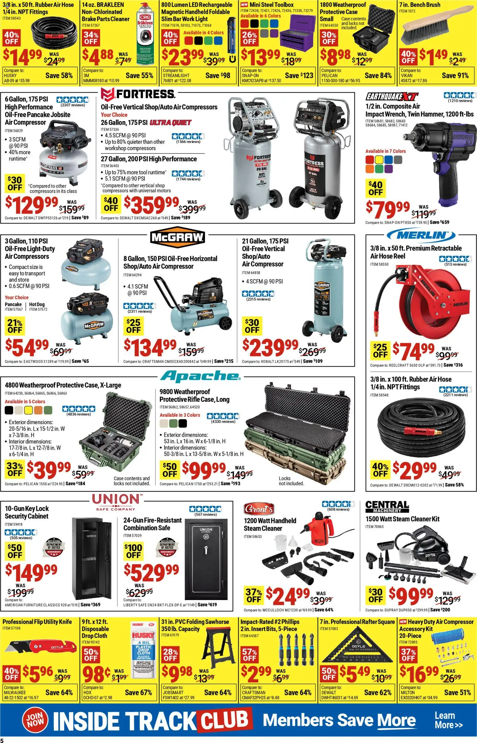 Harbor Freight Black Friday - valid from 06.04.2026 | Page: 5 | Products: Compressor, Safe, Utility Knife, Rifle