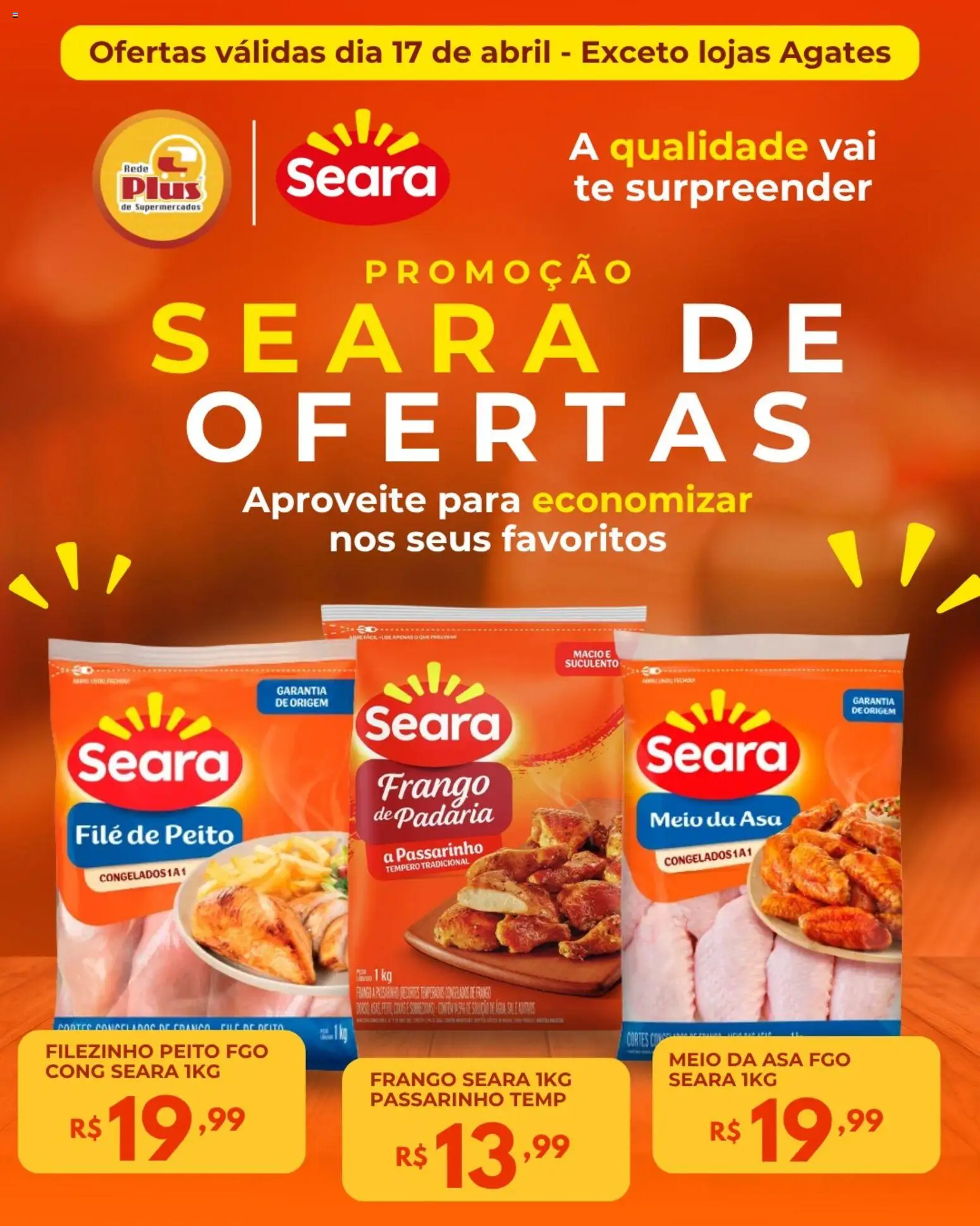 Rede Plus Supermercados Folheto - válido de 17.04.2026 | Página: 3 | Produtos: Frango