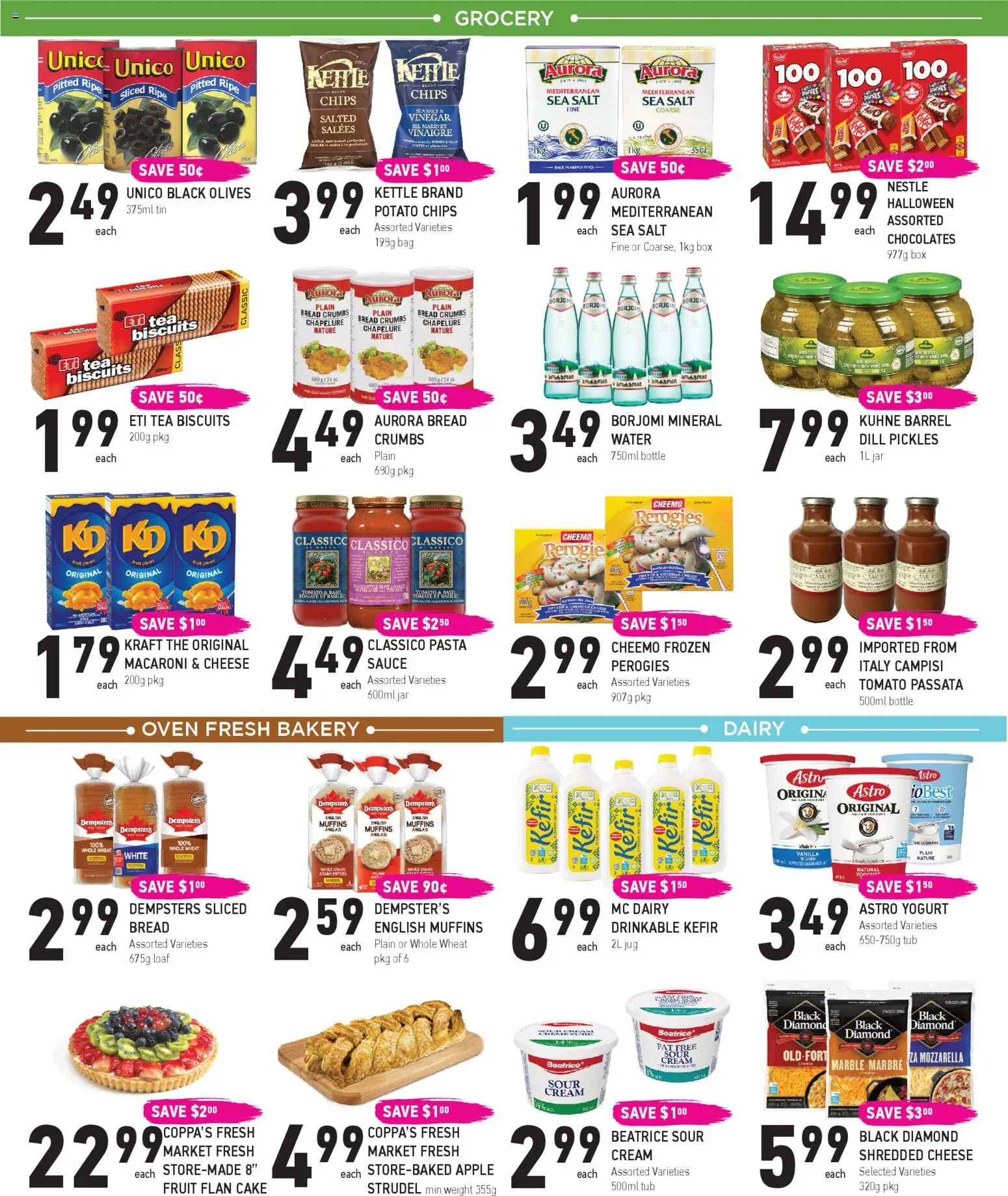 Coppas Fresh Market flyer valid from 23.10.2025 | Page: 3 | Products: Tea, Pasta, Bakery, Bread