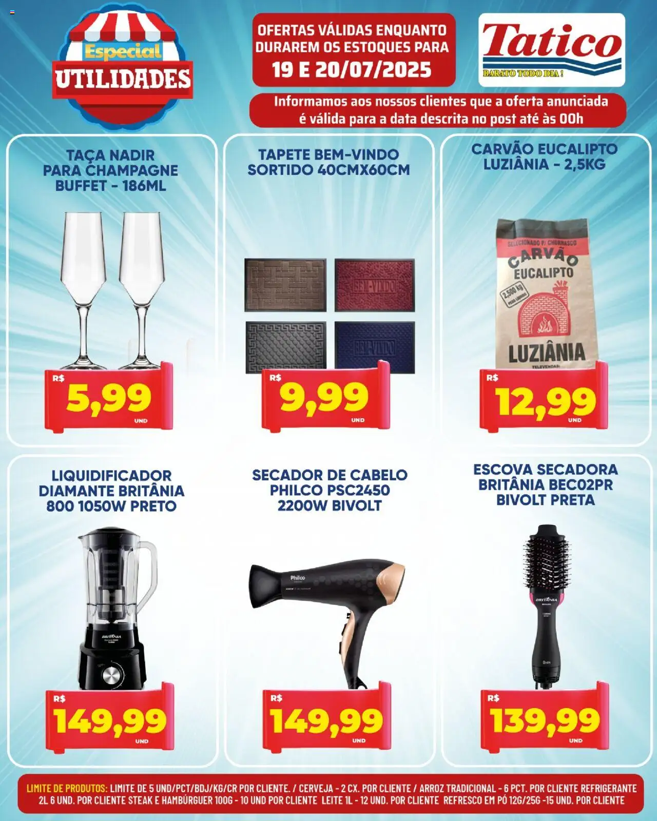 Tatico Folheto - válido de 19.07.2025 | Página: 21 | Produtos: Champagne, Pó, Tapete, Hambúrguer