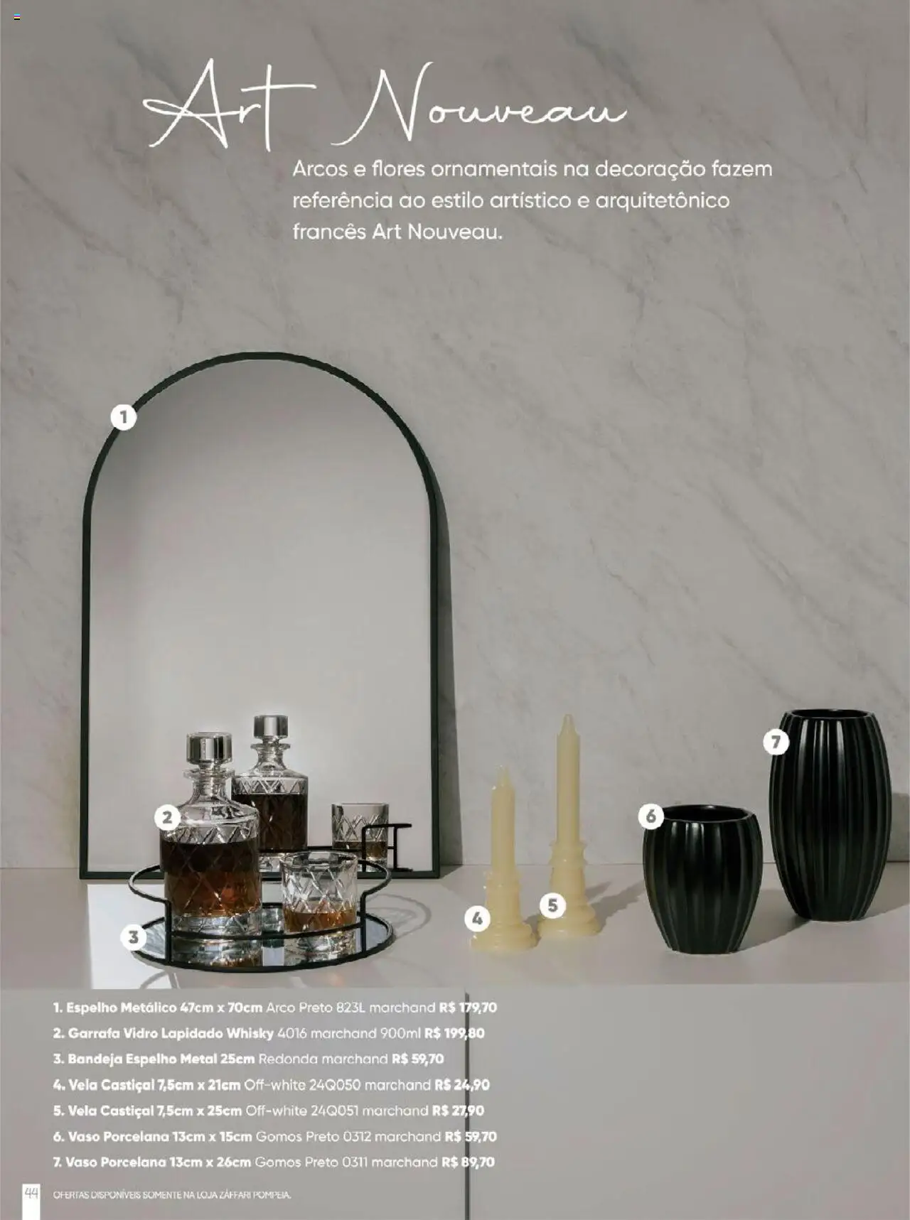 Zaffari Folheto - válido de 09.06.2025 | Página: 44 | Produtos: Whisky, Flores, Espelho, Vaso