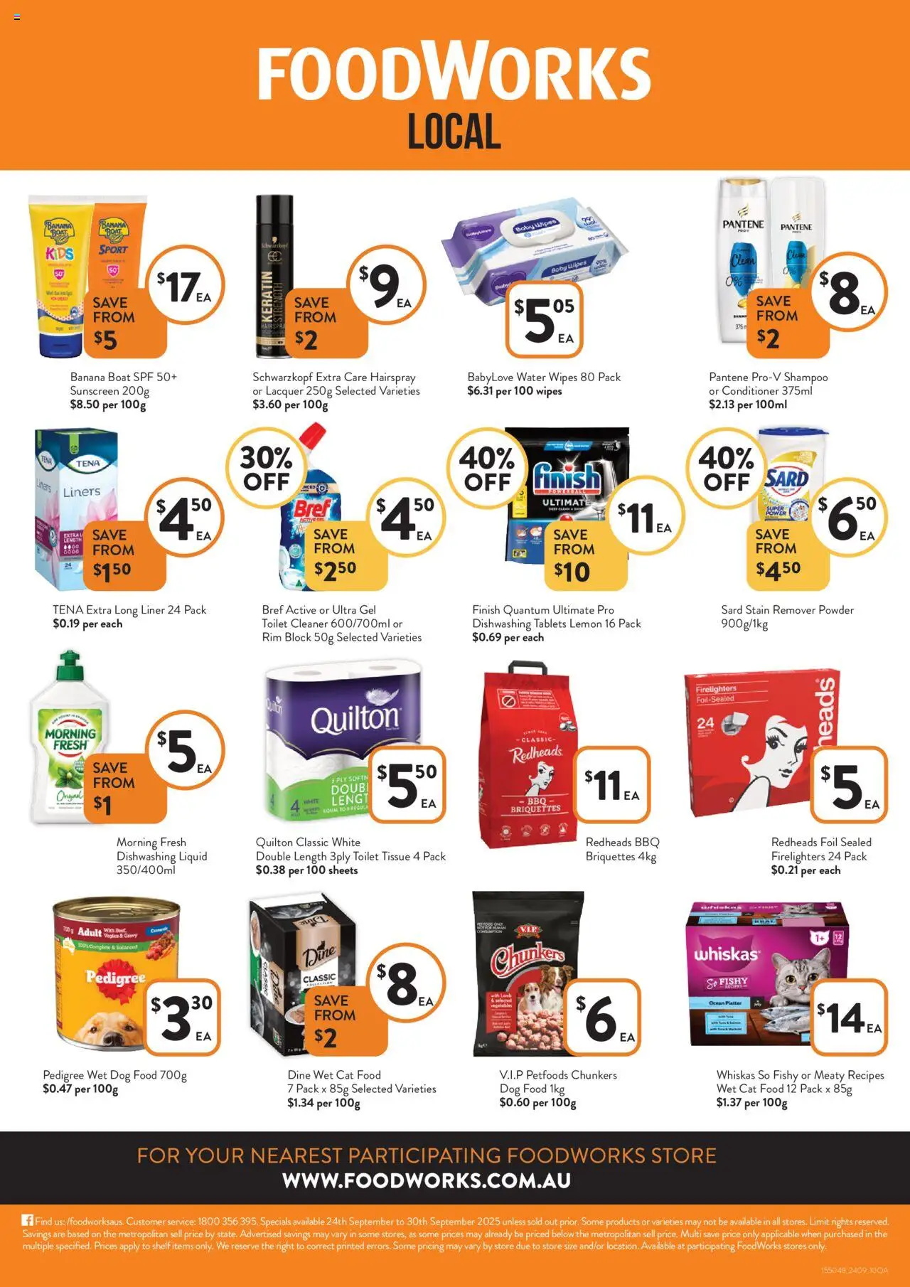 Foodworks catalogue - valid from 24.09.2025 | Page: 10 | Products: Toilet, Shampoo, Conditioner, Tablets