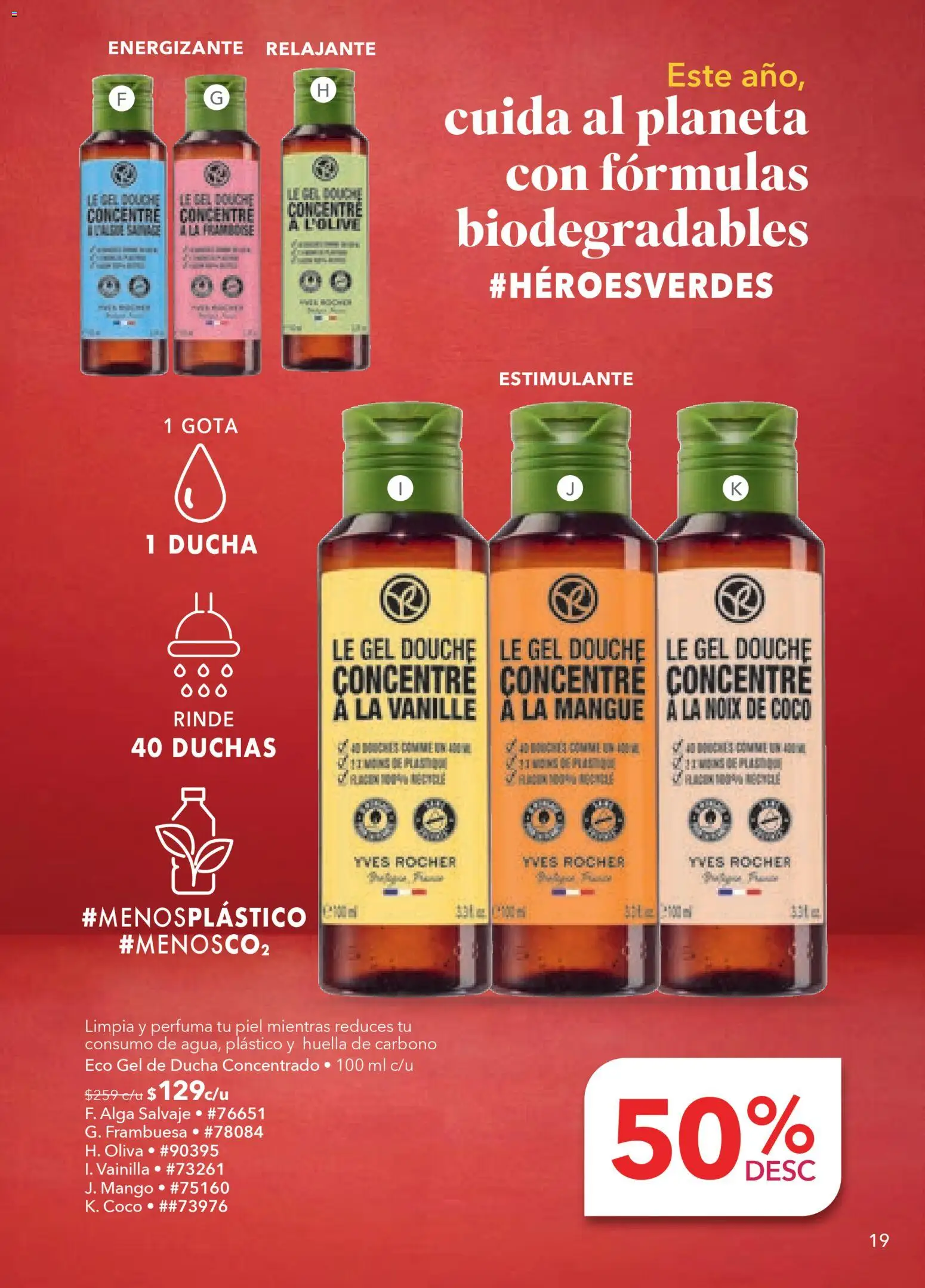 Nuevas ofertas de Yves Rocher válidas en toda la República Mexicana desde el 30.12.2025. ¡Encuentra las mejores ofertas en Yves Rocher campaña 1 2026! | Página: 19 | Productos: Gel de ducha