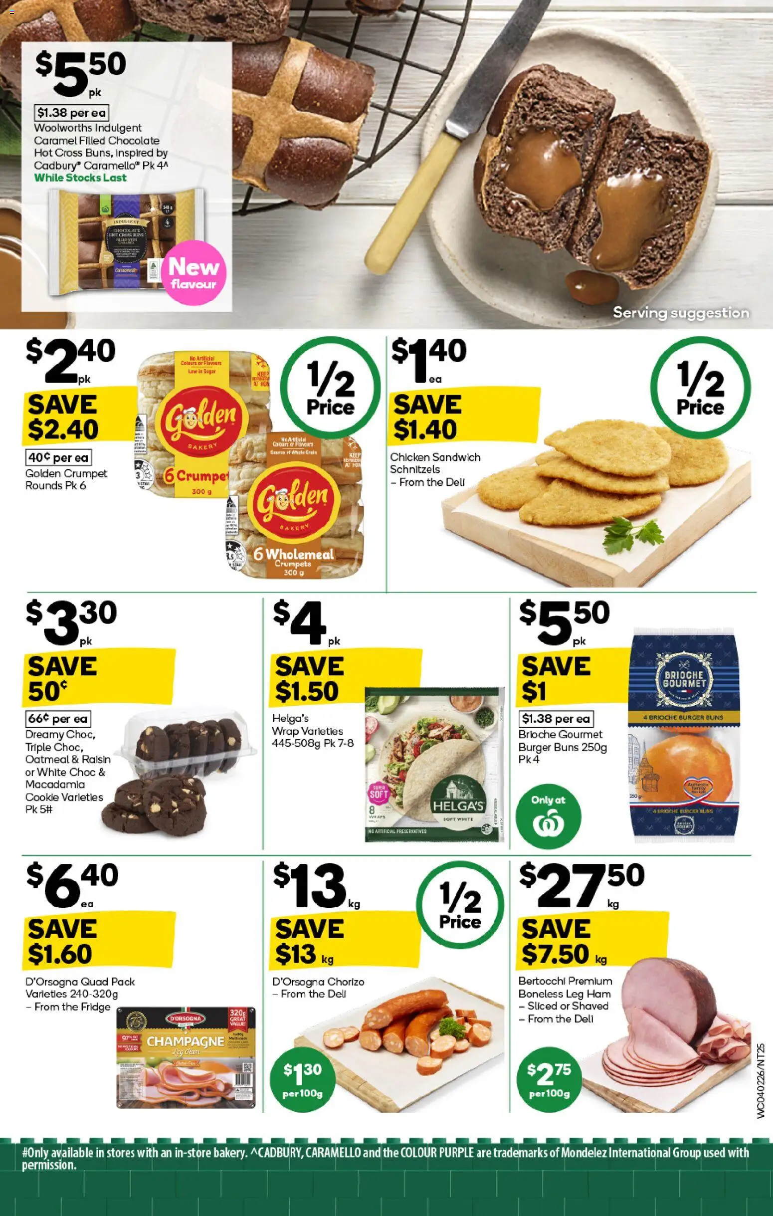 Woolworths catalogue - valid from 04.02.2026 | Page: 25 | Products: Crumpets, Chocolate, Ham, Fridge