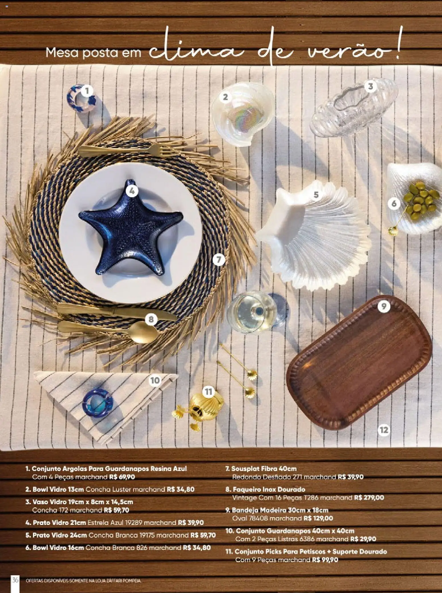 Zaffari Folheto - válido de 27.11.2025 | Página: 36 | Produtos: Mesa, Vaso, Bandeja, Sousplat