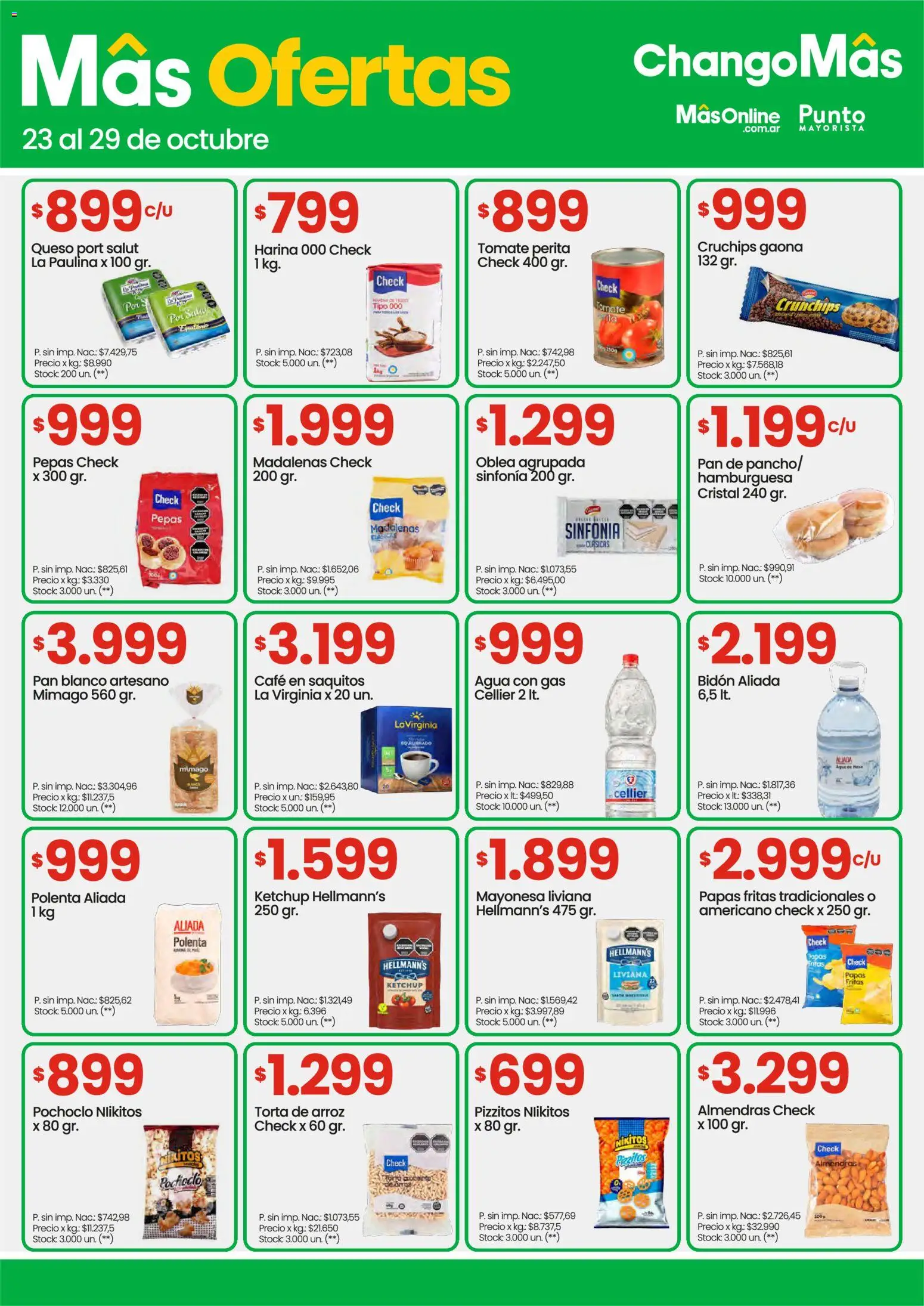 Punto Mayorista catálogo │ válido desde el 23.10.2025 | Página: 7 | Productos: Harina, Ketchup, Torta, Arroz
