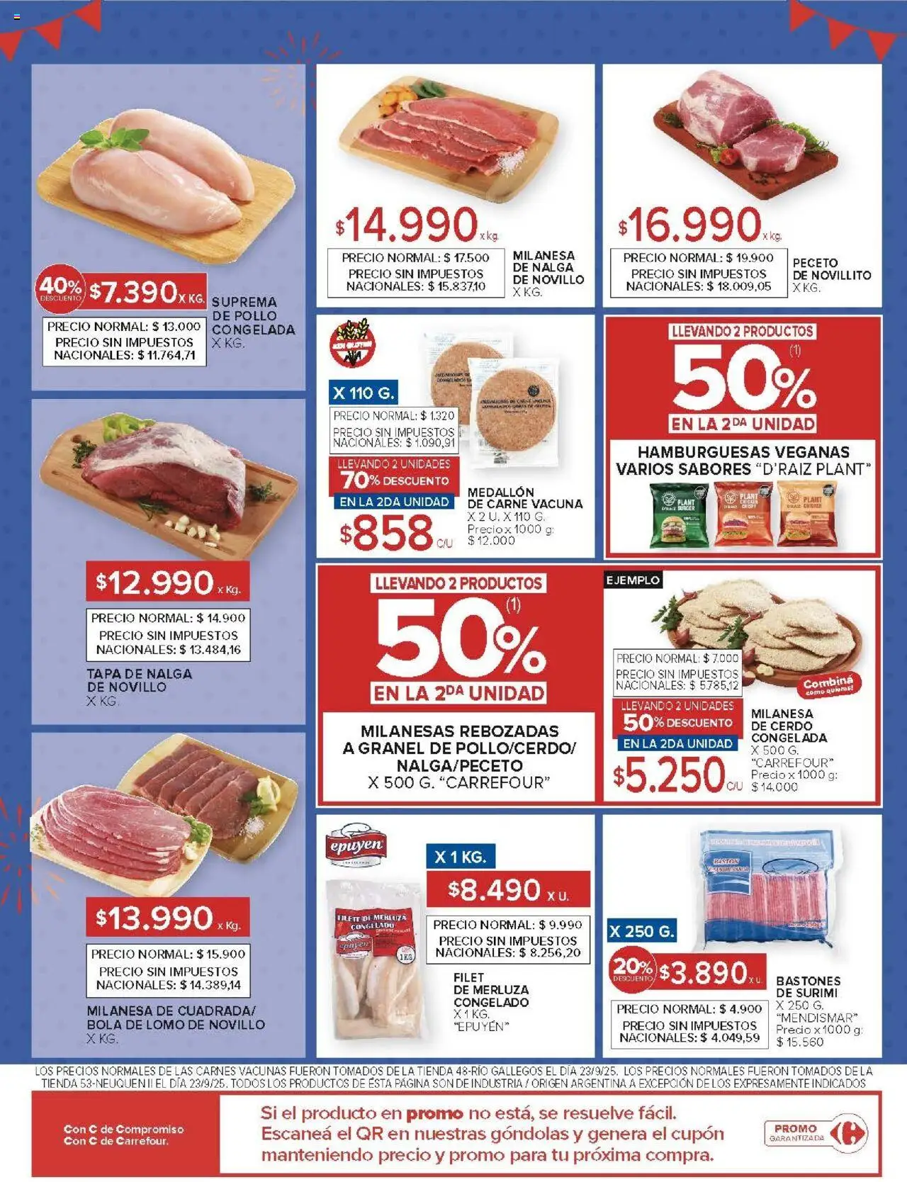 Carrefour - Ofertas - Chubut │ válido desde el 01.10.2025 | Página: 16 | Productos: Pollo, Milanesa, Cerdo