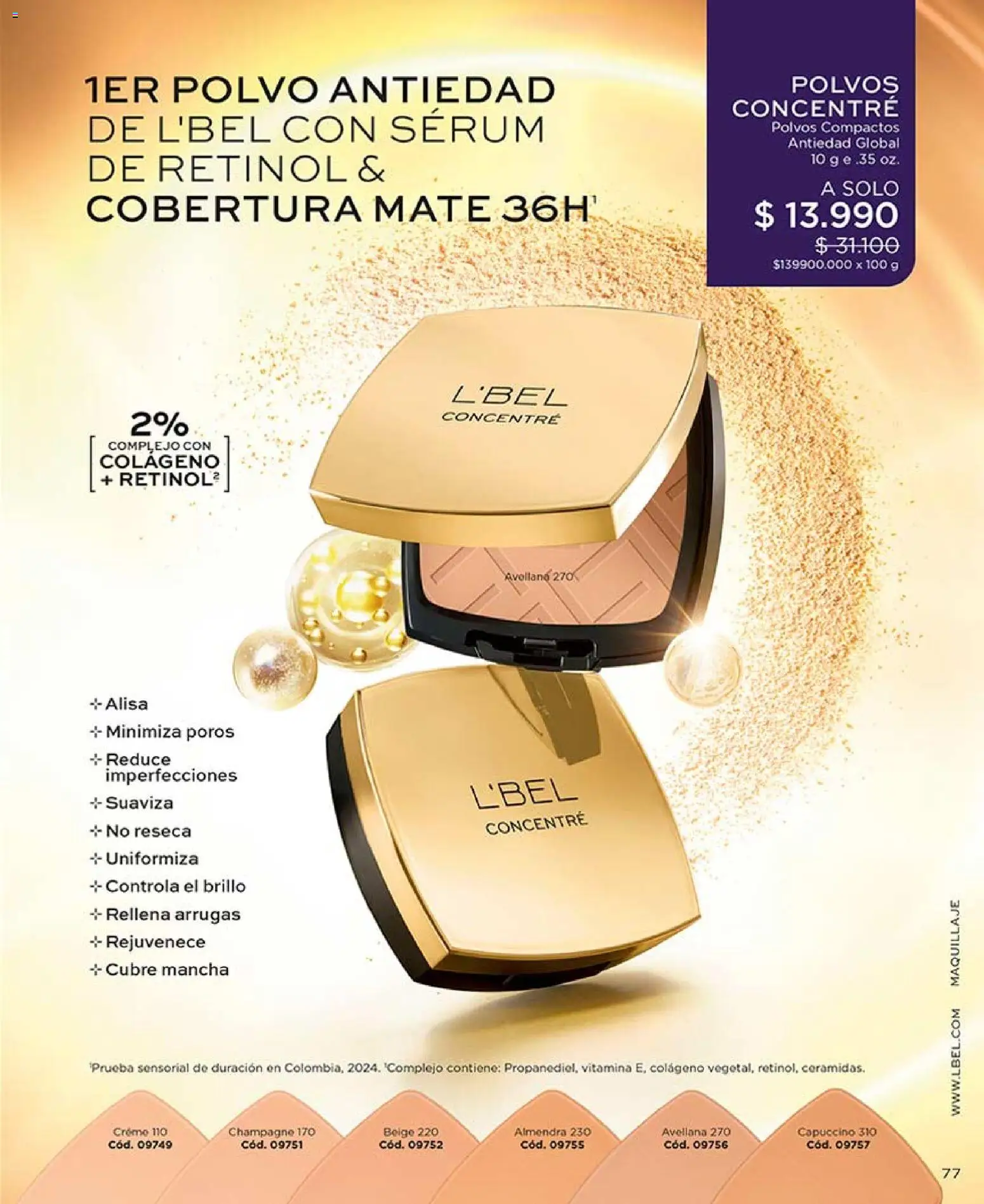 Catálogo L'Bel Campaña 7 │ válido desde el 18.04.2026 | Página: 77 | Productos: Brillo, Polvo, Mate, Serum