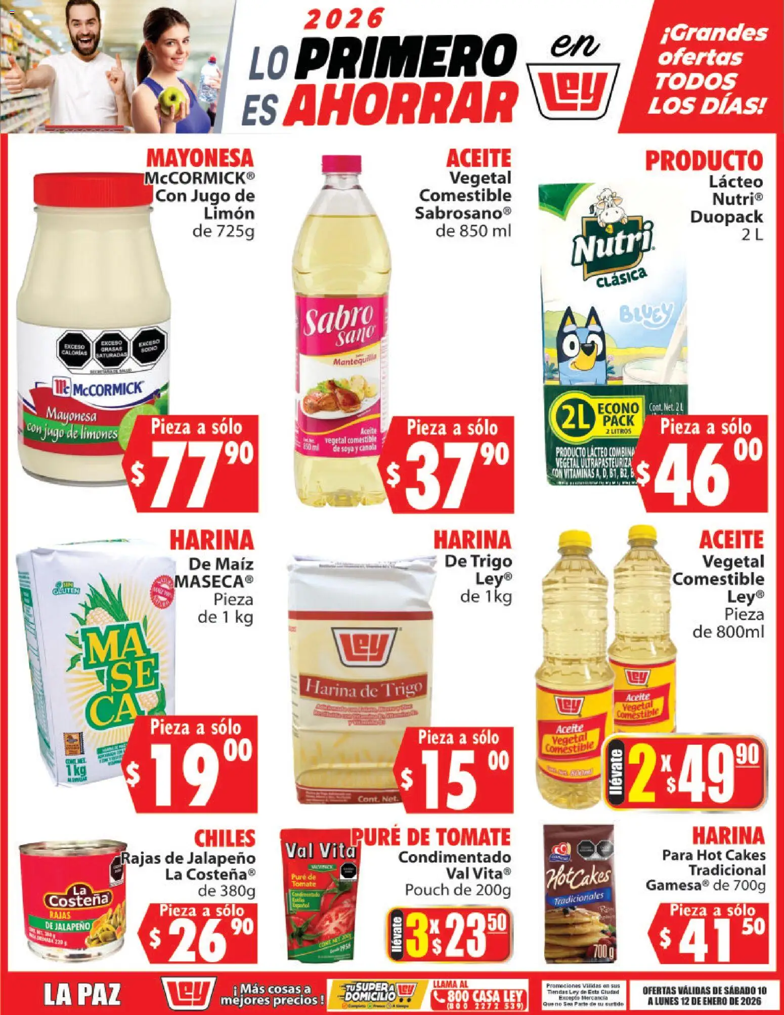 Nuevas ofertas de Casa Ley válidas en toda la República Mexicana desde el 10.01.2026. ¡Encuentra las mejores ofertas en Casa Ley folleto Lo Primero Es Ahorrar! | Página: 1 | Productos: Harina, Tomate, Jugo, Vitaminas