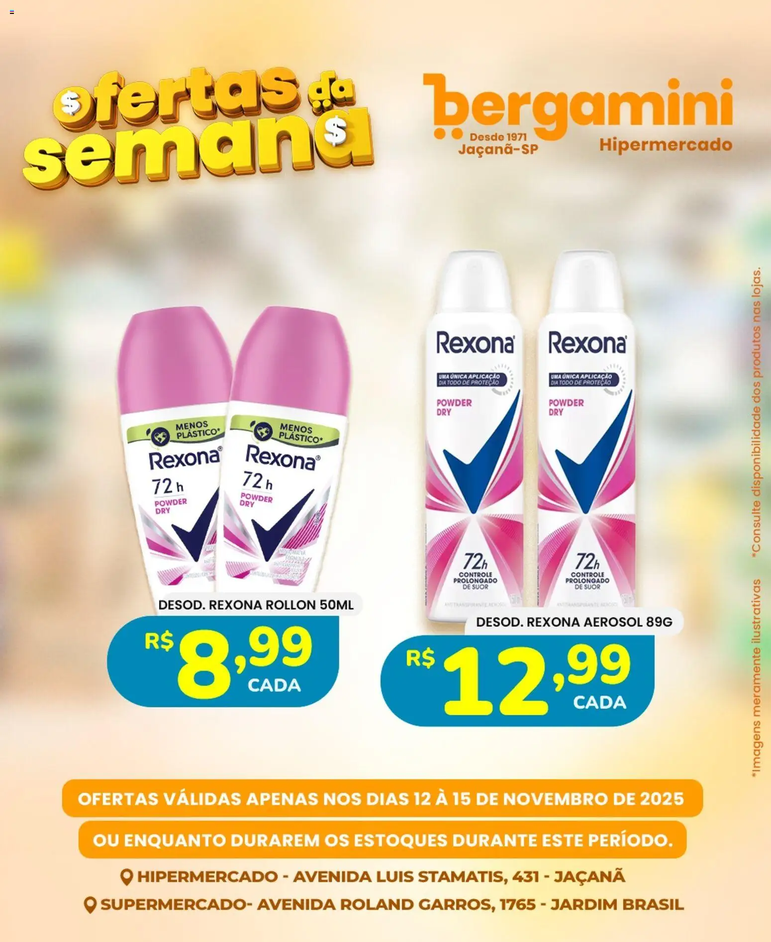 Supermercado Bergamini Folheto - válido de 12.11.2025 | Página: 13 | Produtos: Rexona