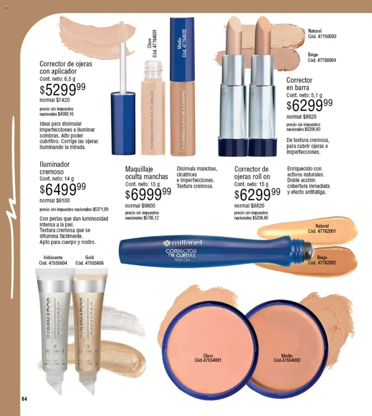 Millanel - Catálogo │ válido desde el 20.10.2025 | Página: 64 | Productos: Maquillaje, Iluminador, Corrector de ojeras