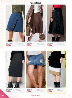 Vista previa de Andrea catálogo Outlet, nuevo folleto de la tienda, válido en México a partir del 21.12.2025 | Página: 160 | Productos: Ropa, Falda