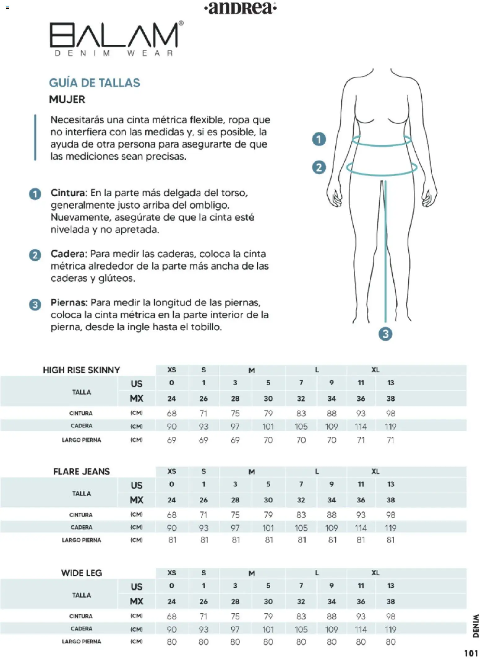 Nuevas ofertas de Andrea válidas en toda la República Mexicana desde el 25.01.2026. ¡Encuentra las mejores ofertas en Andrea catálogo Vestir! | Página: 101 | Productos: Cinta, Ropa, Cinta métrica
