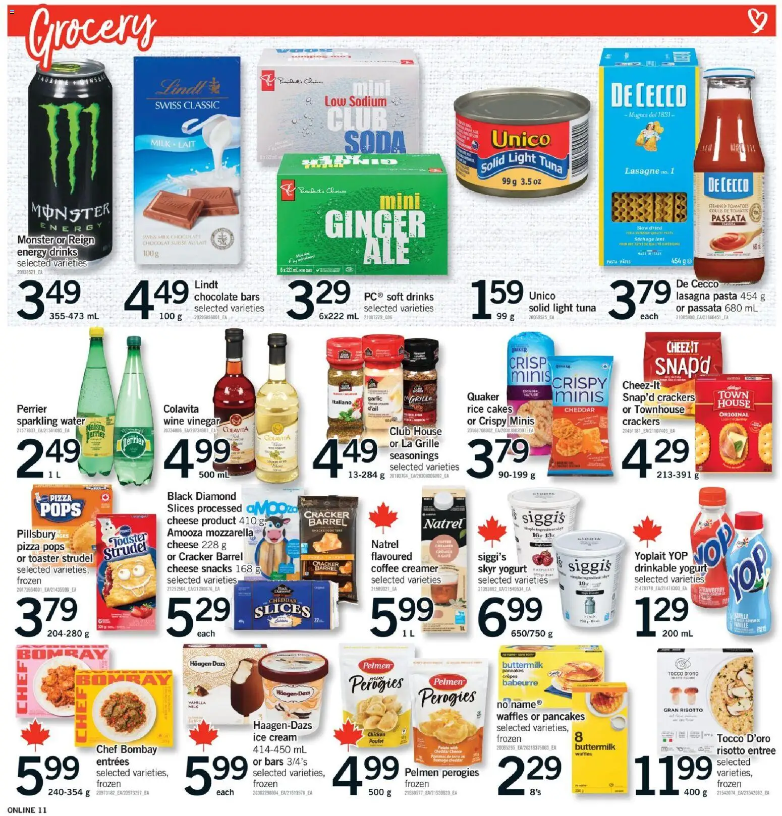 Fortinos flyer valid from 06.11.2025 | Page: 11 | Products: Rice, Pizza, Wine, Tomatoes