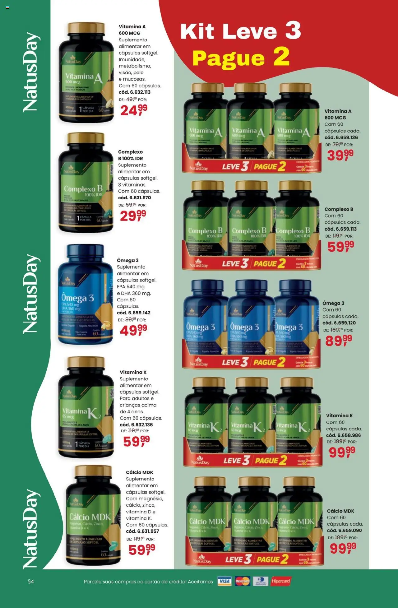 Quatro Estações Folheto - válido de 01.12.2025 | Página: 54 | Produtos: Ômega 3, Pó, Peixe, Vitamina d
