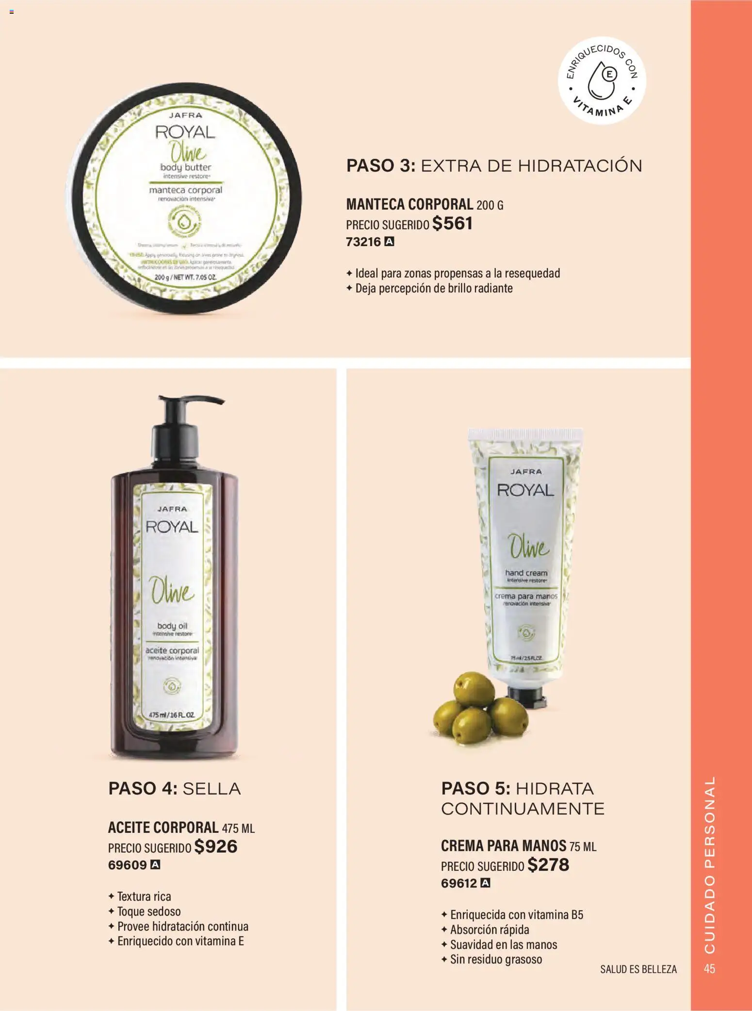 Nuevas ofertas de JAFRA válidas en toda la República Mexicana desde el 01.02.2026. ¡Encuentra las mejores ofertas en JAFRA catálogo Organizador de Ventas! | Página: 45 | Productos: Crema, Aceite, Radiante, Body