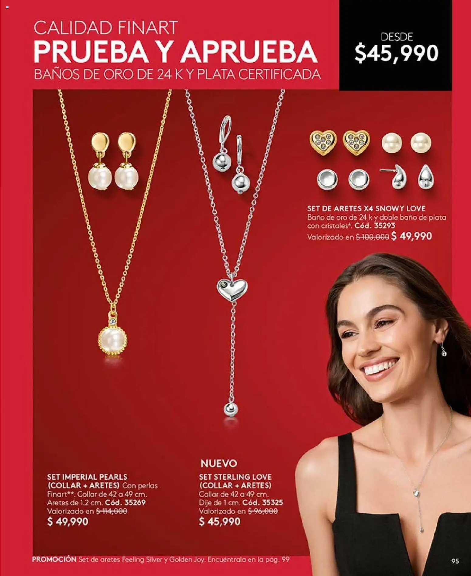 Ésika revista - valida desde el 20.02.2026 | Página: 95 | Productos: Aretes, Baño, Collar, Dije