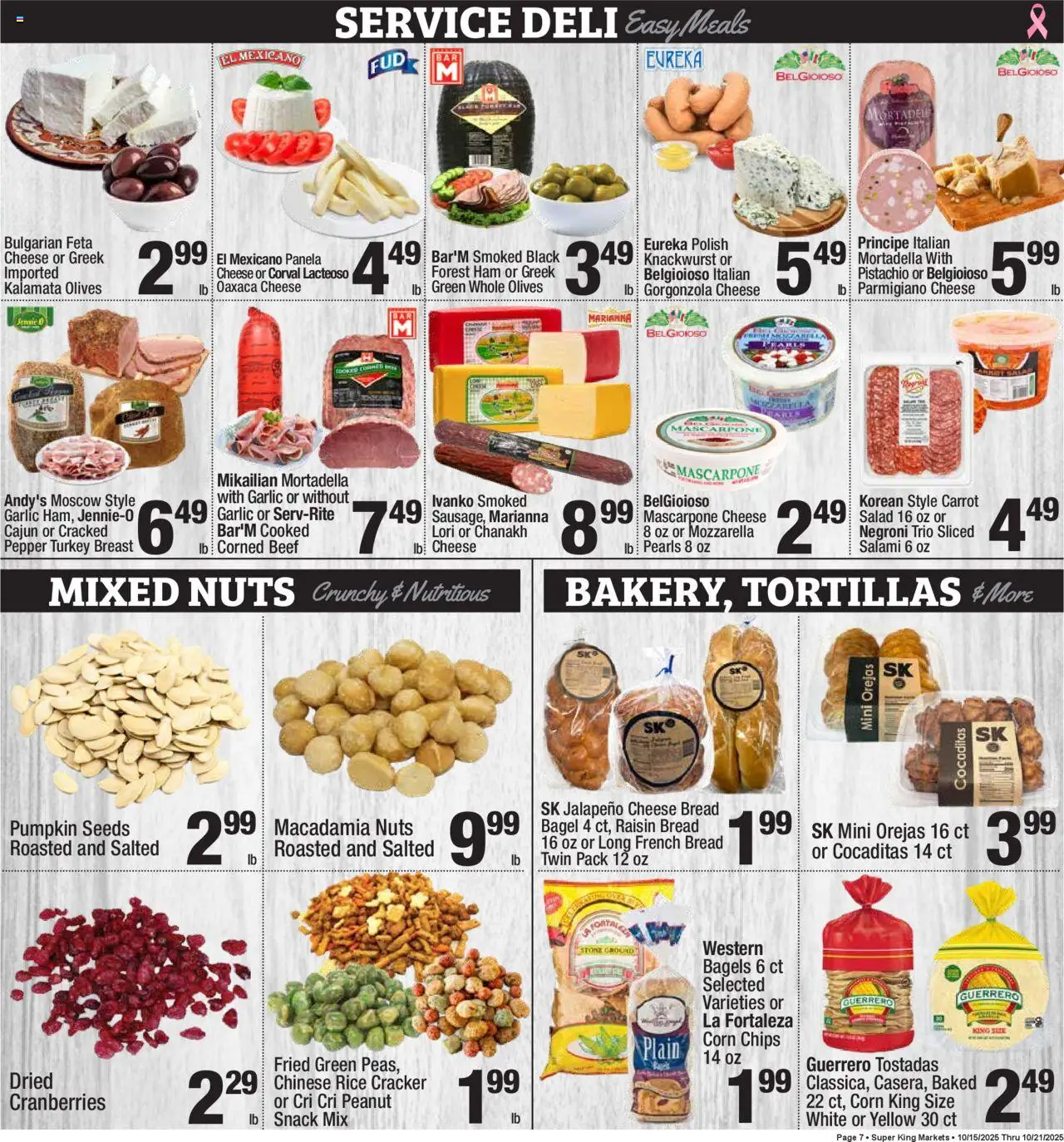 Super King - Weekly Ad - valid from 15.10.2025 | Page: 7 | Products: Cheese, Bread, Ham, Pumpkin