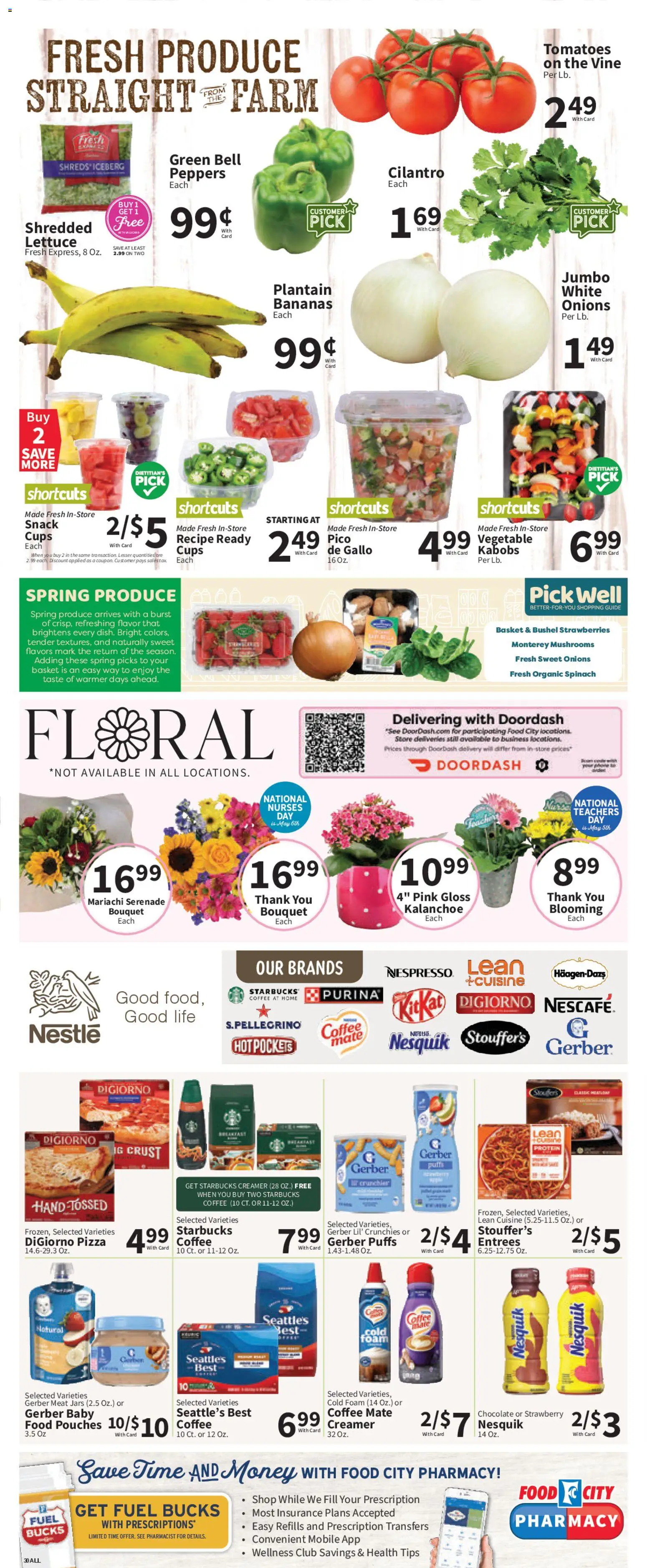 Food City Weekly Ad - valid from 29.04.2026 | Page: 5 | Products: Lettuce, Spinach, Pizza, Tomatoes